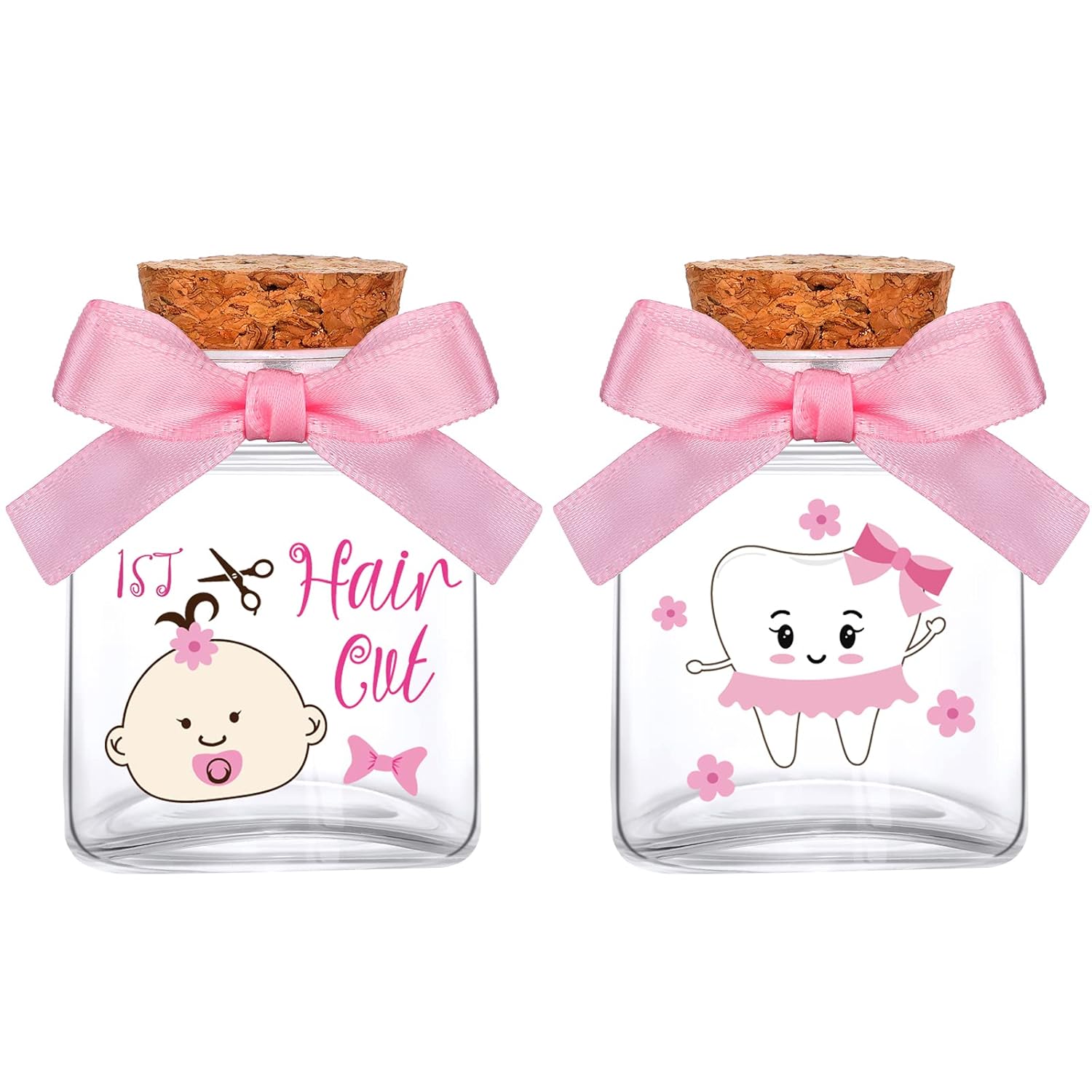 2 Pieces Tooth Fairy Box Baby Tooth Box Baby Memory Box Glass Tooth