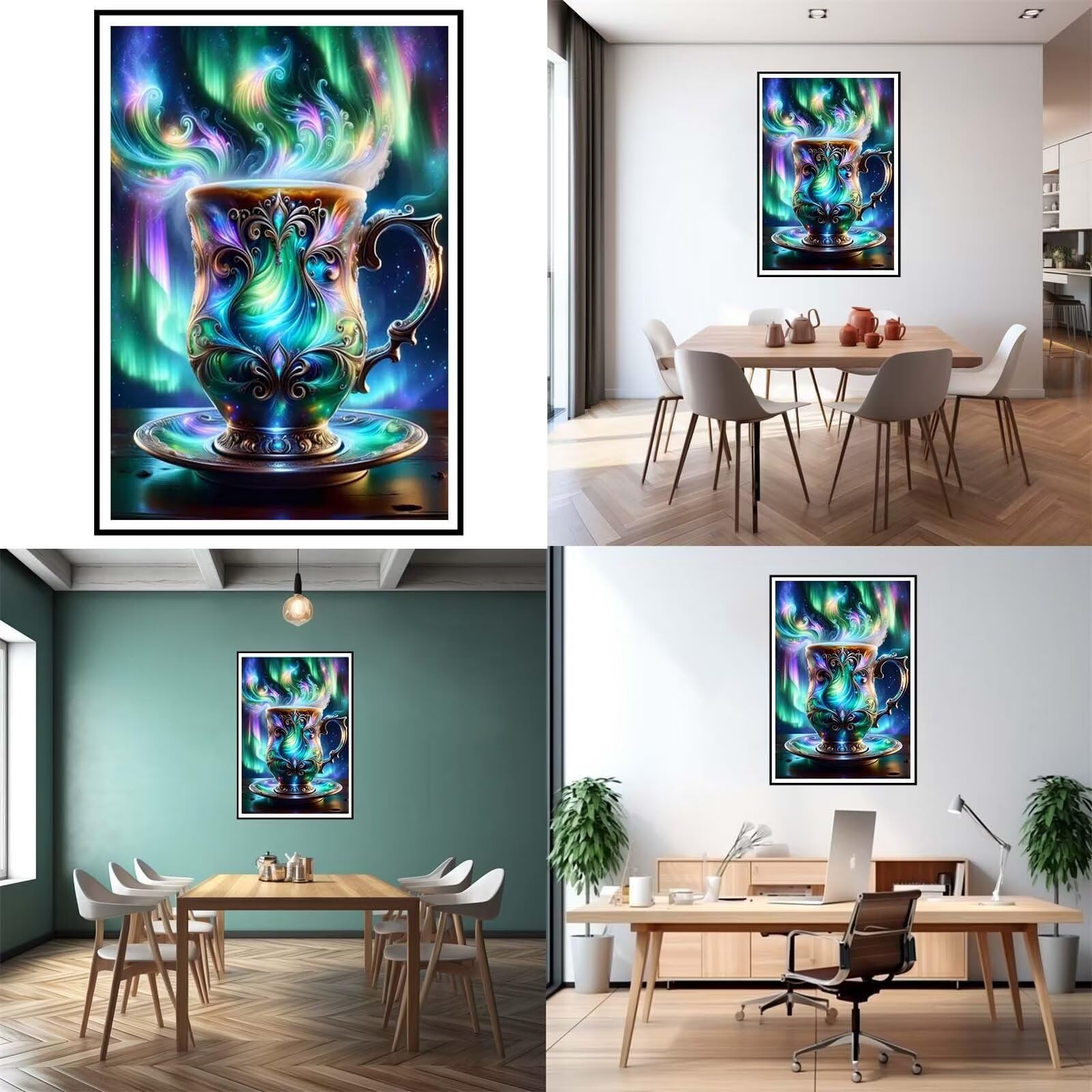 leww Diamond Painting Magic Cup Diamant Painting Bilder 5D Diamond Painting Erwachsene Diamond Painting Bilder Kinder DIY Cross Stickerei Malerei Kits Wand Dekor, Geschenke für Frauen, 90x130cm