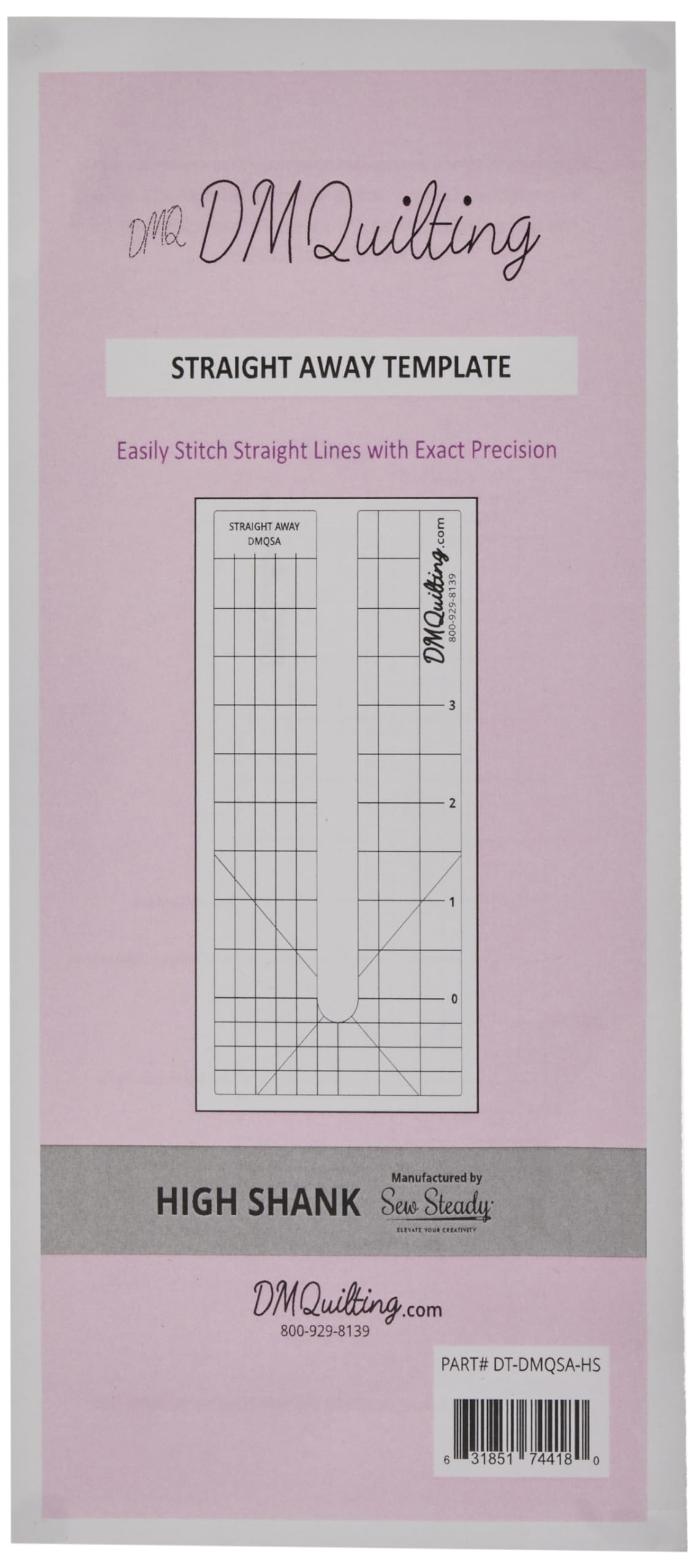Modelli dritti DMQuilting a gambo alto da 12,7 cm, in acrilico, nessuno
