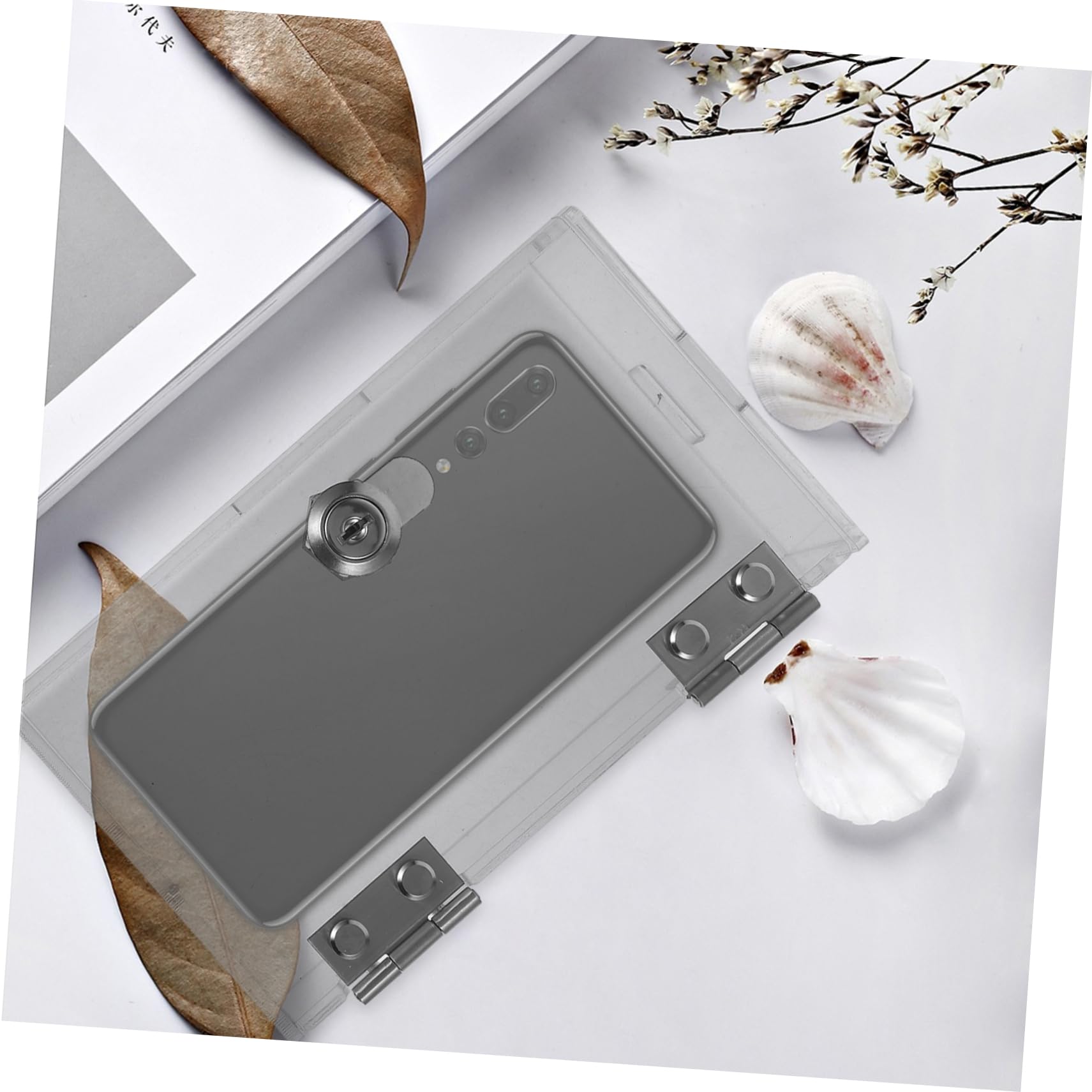 Operitacx Scatola Da 4 Pezzi Scatola Porta Cellulare Supporto Per Smartphone Scuola All'aperto Retrattile Comodo Armadietto Cassa Della Serratura a Tempo Fascia Da Braccio Bracciali Acrilico