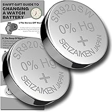 SR920SW Watch Batteries - 2 x Seizaiken 371 Equivalent Cell Button Watch Battery Replacement Kit for Watches with Fitting Guide