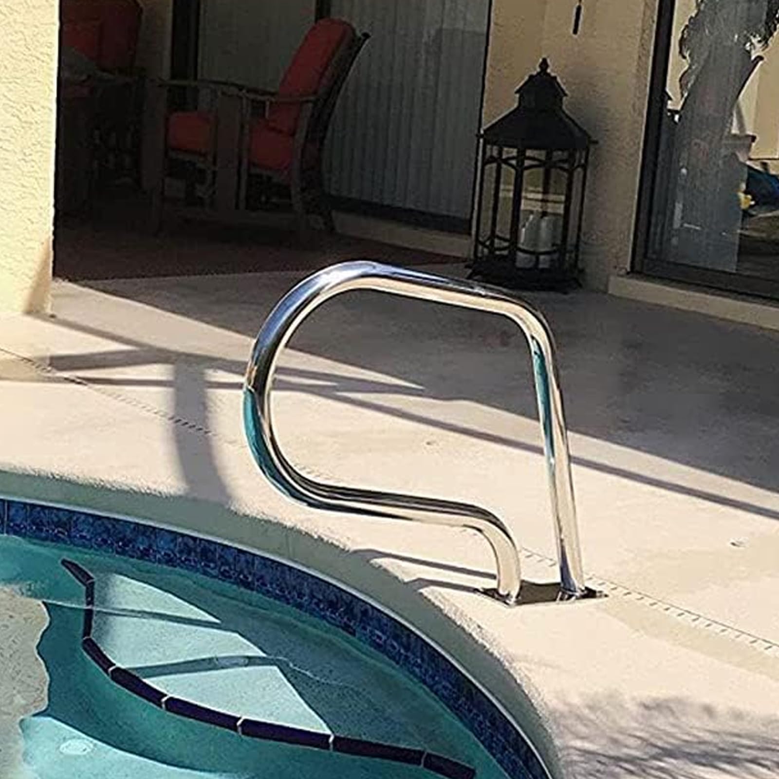 Pool Rail Pool Railing 304 Stainless Steel Silver Rustproof Pool Handrail Humanized Swimming Pool Handrail