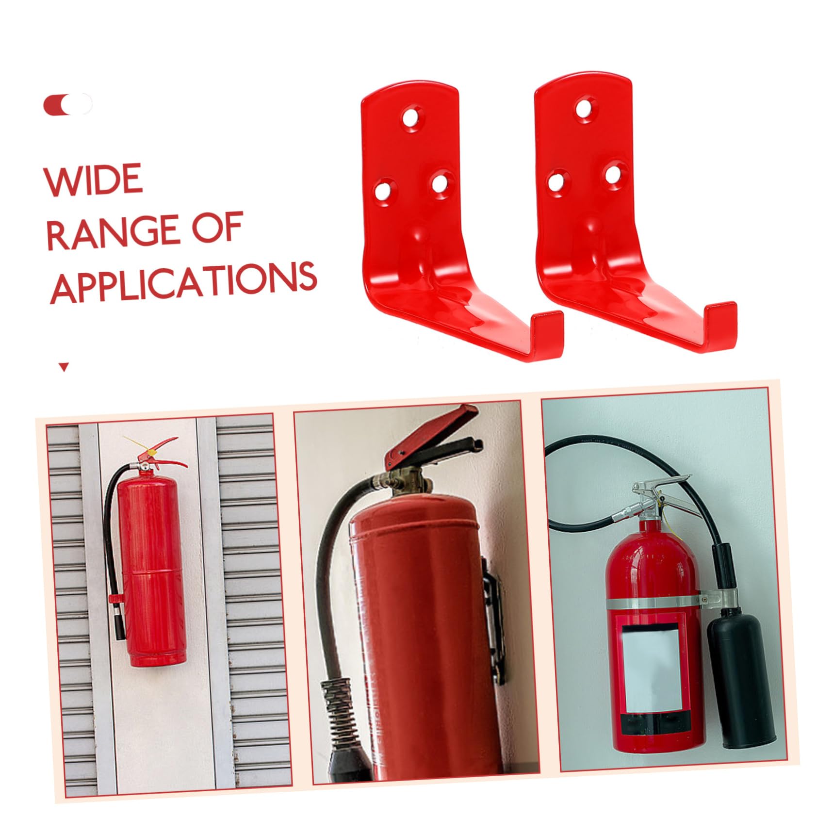 NUOBESTY 5 series Gancho Para Extintor De Incendios Pequeño Extintor Primer Propósito Cocina Ganchos De Abrazadera Para Extintor Soporte Para Extintor De Incendios 4 piezas x 5