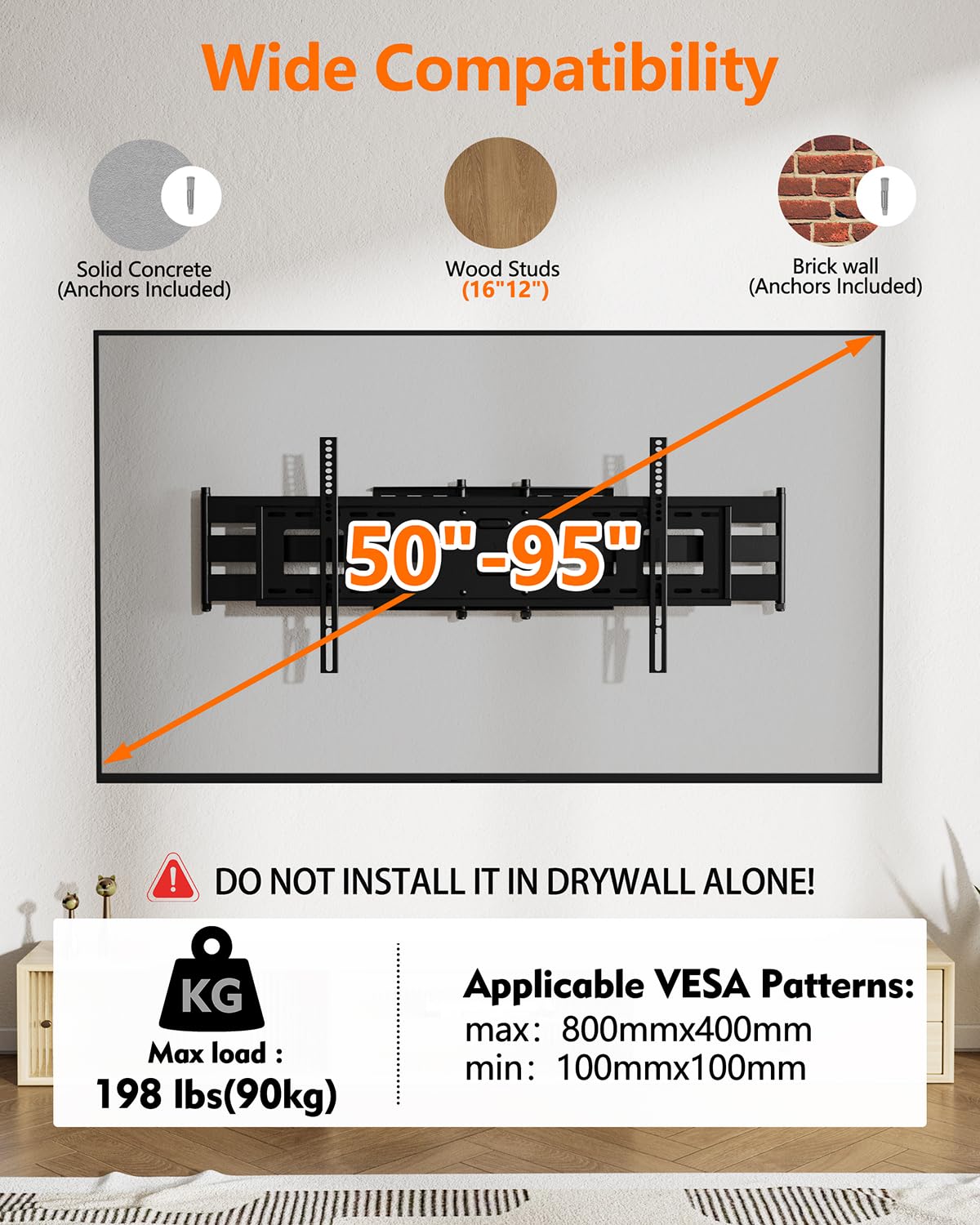 Amazon.co.jp: FORGING MOUNT ロング延長テレビマウント デュアル関節