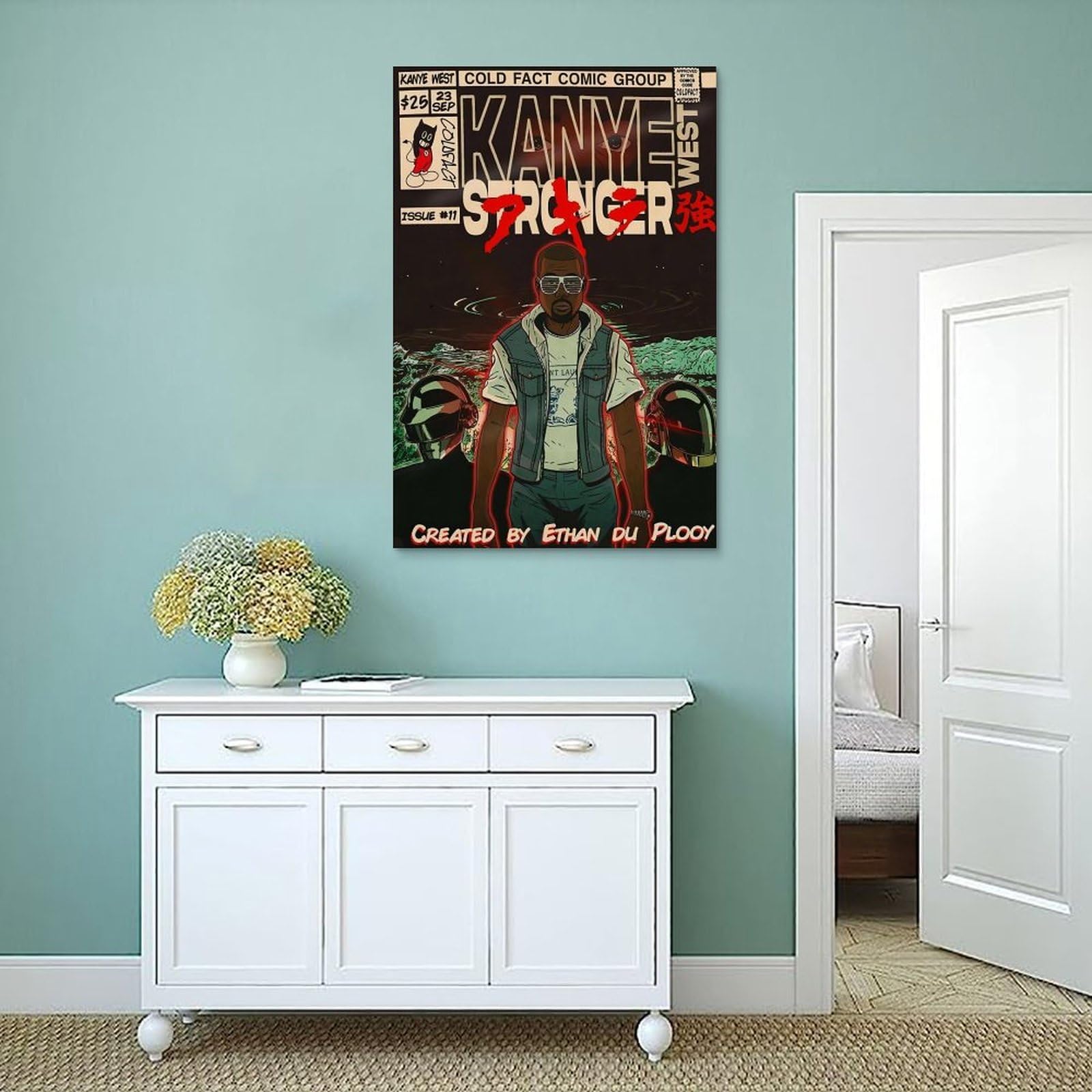 Amazon.com: Piesa Kanye West Poster Hip-hop Rap Comic Music Poster