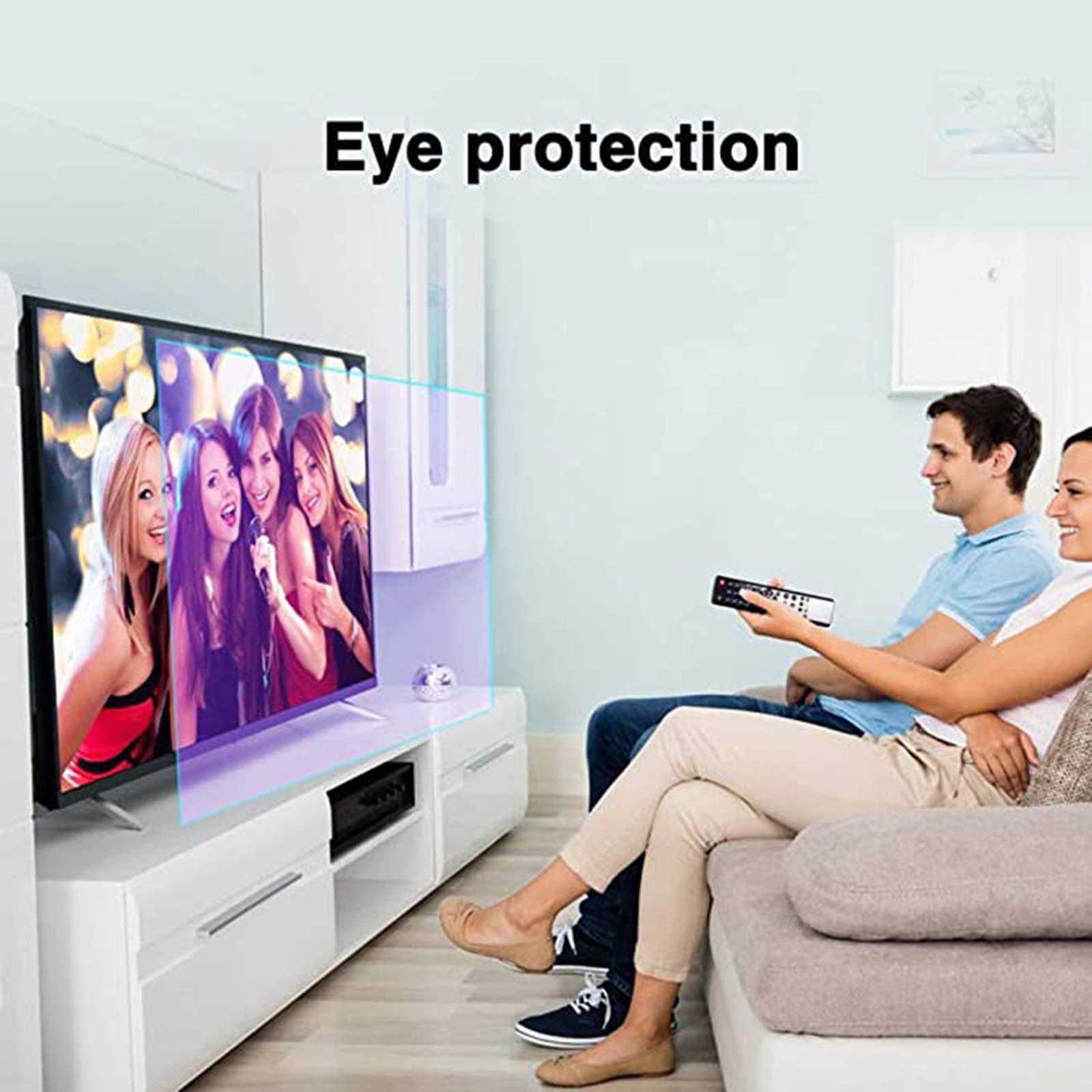 32 Inch TV Anti-Blauw Licht Filter Screen Protector, Verminderende Glaning Film Oogbescherming Blokkering voor LCD/LED/OLED & QLED 4K HDTV
