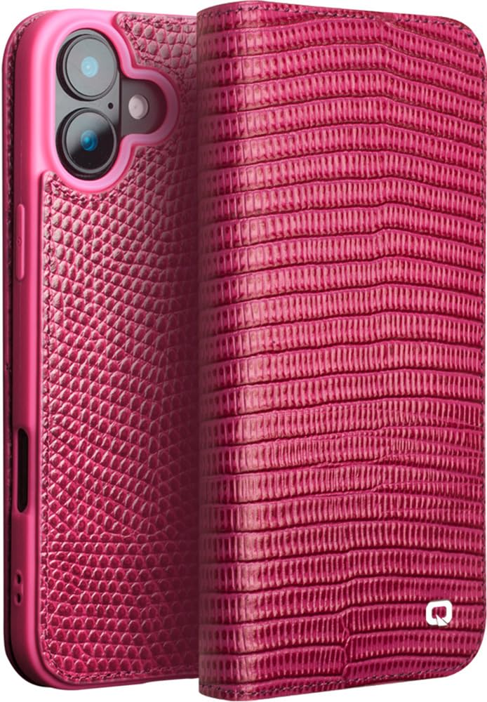 Skórzana Etui na Telefon Kompatybilna z Apple iPhone 16. Klapka, Portfel, Osłona Telefonu Komórkowego, Futerał Jabłko.