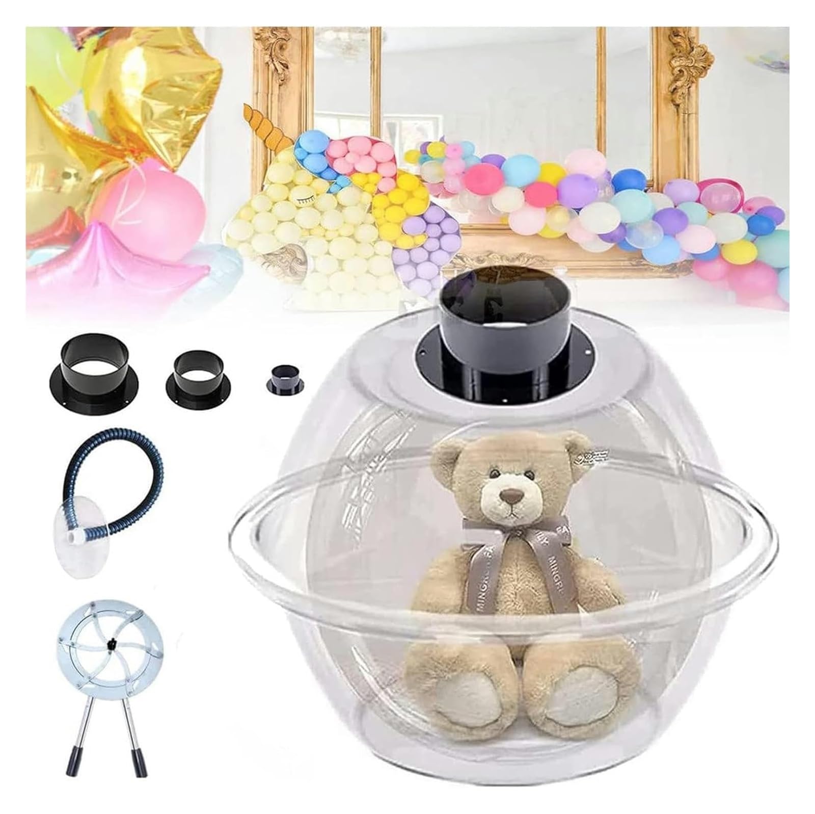 Machine à gonfler les ballons avec pince et ensemble de pompe manuelle