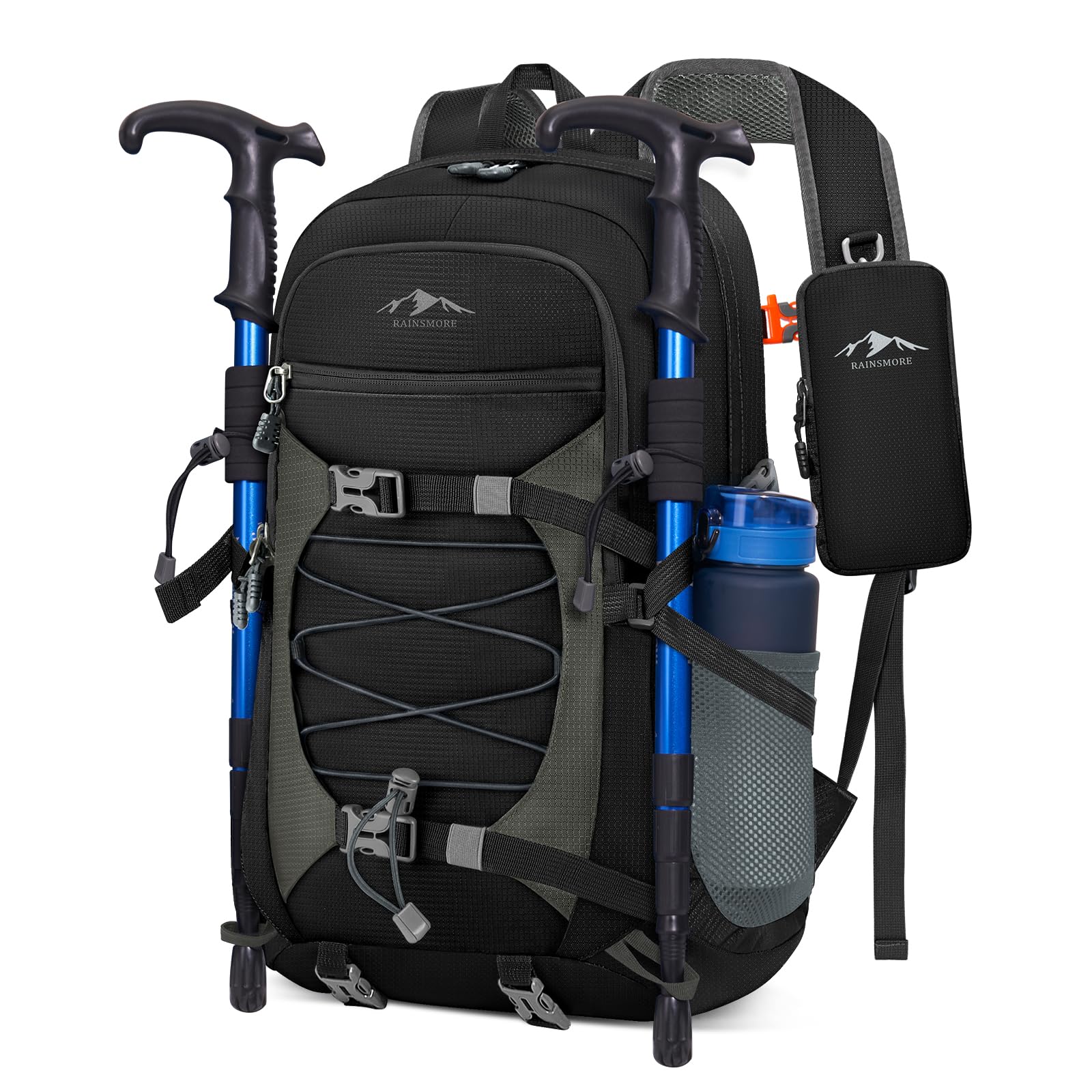 RAINSMORE Zaino Trekking 40 Litri Impermeabile Ultraleggero Pieghevole | Zaino Montagna per Escursionismo Alpinismo Equitazione Campeggio Viaggio e Sportivo