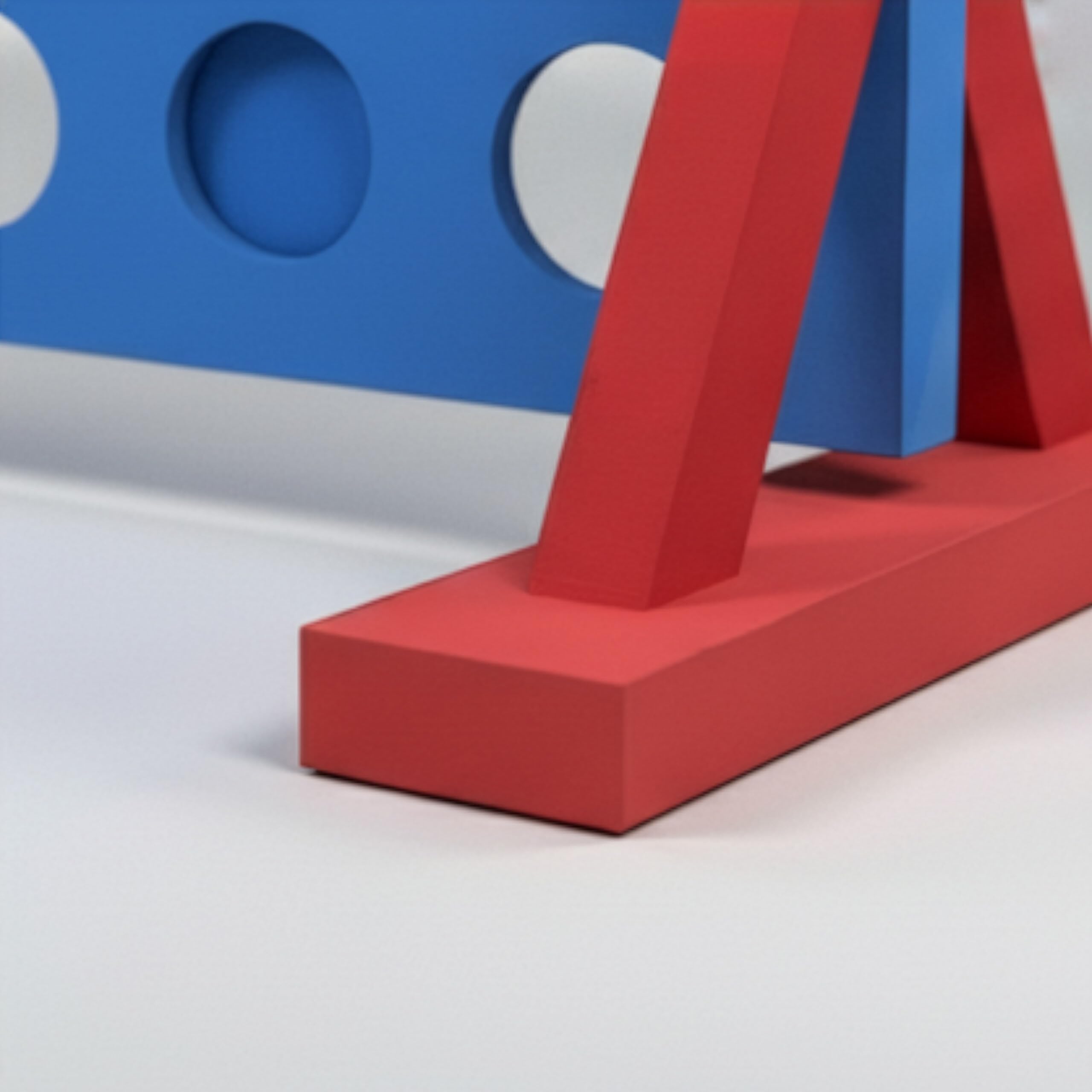 Relaxdays Quatre en Ligne XXL, Jeu d'extérieur, Enfants et Adultes, H x L x P 49 x 73 x 33 cm, Mousse EVA, Bleu-Rouge