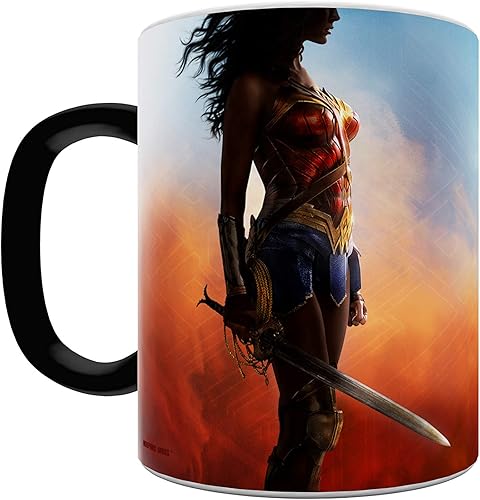 Miniatura 4 de Tazas cambiantes DC Comics Wonder Woman, taza de cerámica para café con efecto térmico, 11 onzas, 11onza