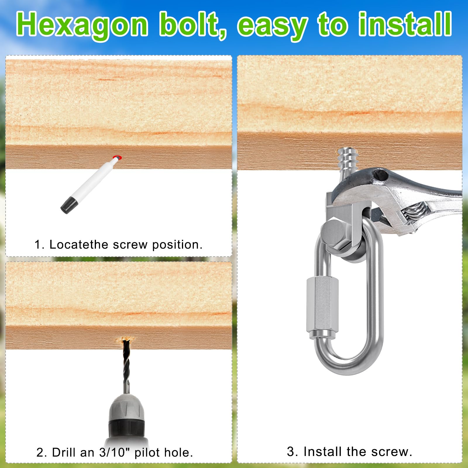 Amazon.com: SELEWARE Heavy Duty 304 Stainless Steel Swing Hangers