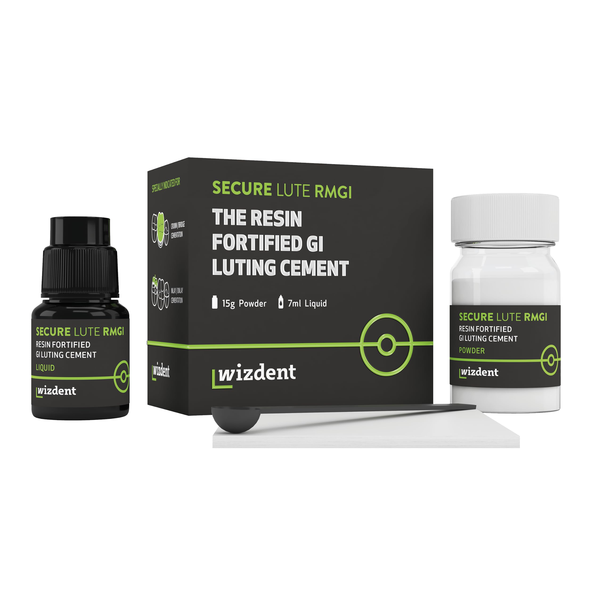 SECURE LUTE RMGI - The Resin Fortified GI Luting cement (15 g Powder and 7 ml Liquid),Dental Luting RMGI GIC Cement for Crowns And Bridges-image-38