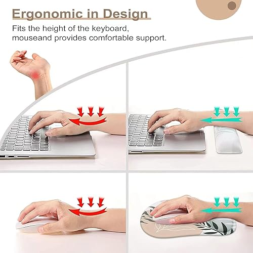 Miniatura 6 de Alfombrilla de mouse de anime con reposamuñecas, teclado y reposamuñecas, juego de almohadillas con posavasos, accesorios de escritorio, alfombrilla