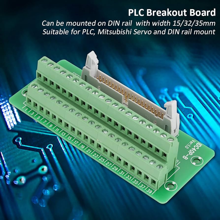 Scheda Breakout IDC40P 40 Pin Maschio Con Morsettiera - Per PLC E Interfaccia Elettronica