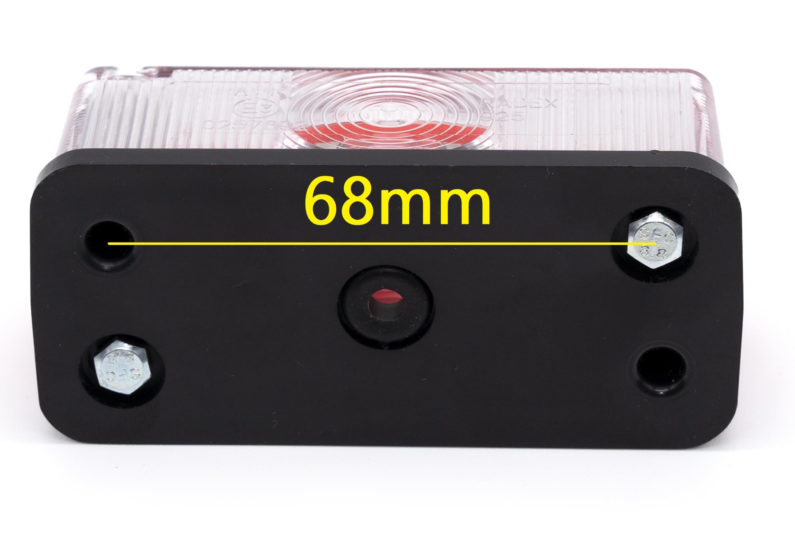 Lot de 2 feux de position latéraux rouge/blanc, Feu gabarit 90 x 41mm, remorque camping-car caravane
