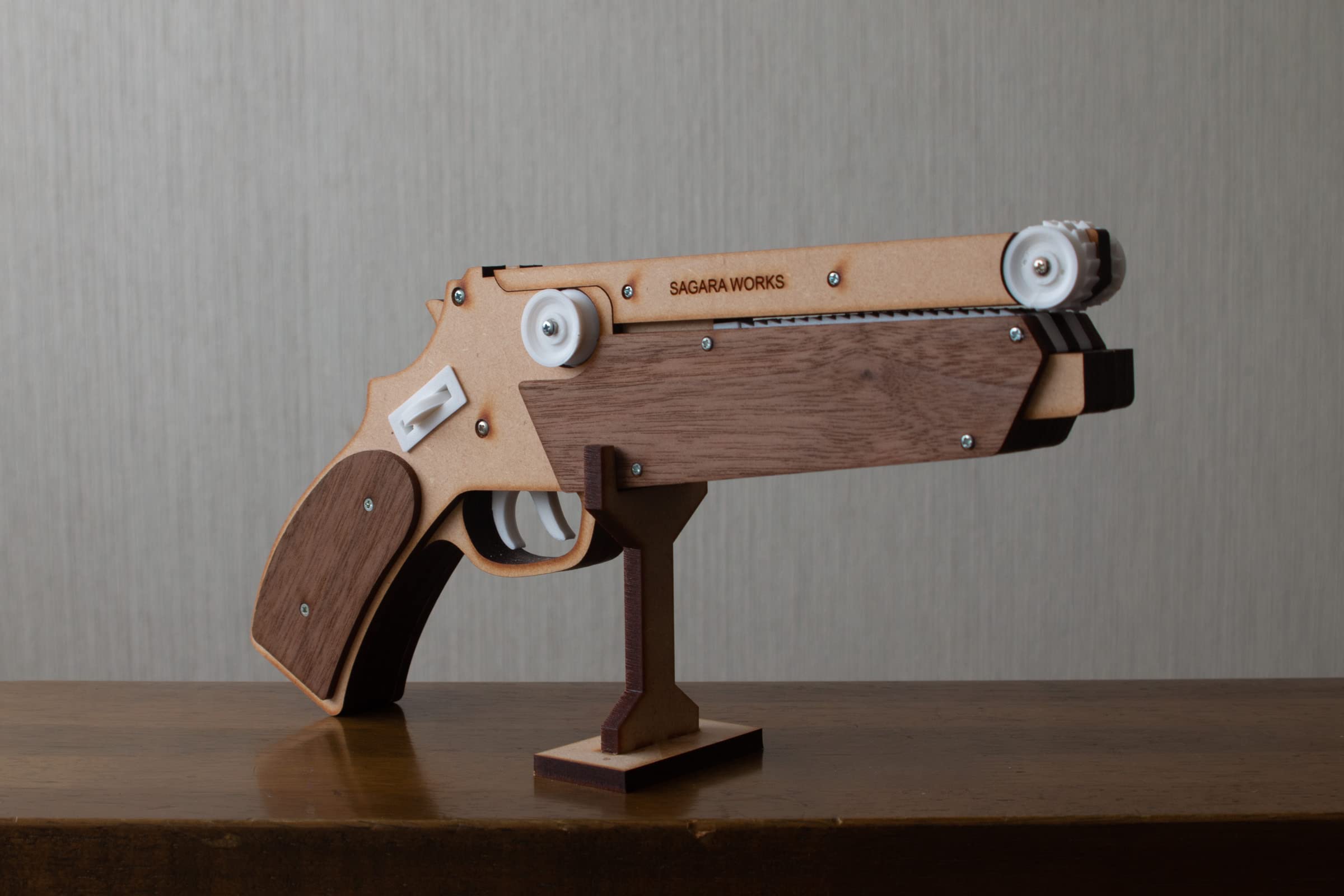 Amazon.co.jp: 水平二連式長距離射撃輪ゴム鉄砲「SAGARA RG1500W 双燕