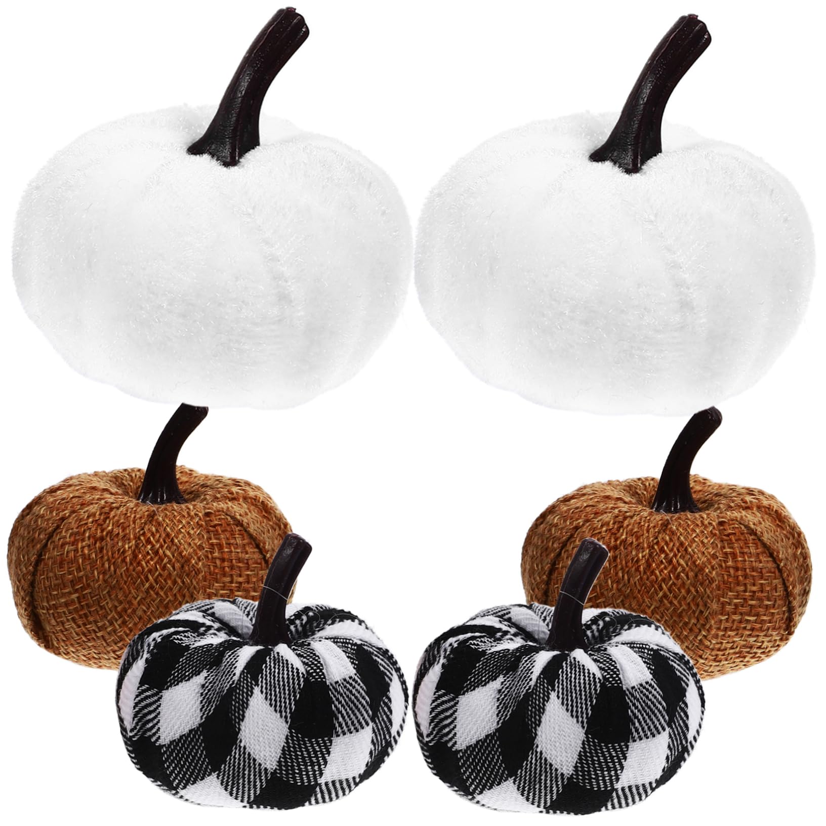 Didiseaon 5 Set Decorazione Di Zucca in Tessuto Simulato Luce Di Zucca Decorazioni Dell'albero Di Halloween Zucche in Tessuto Espanso Zucche Del Ringraziamento Stoffa 6 Pezzi*5