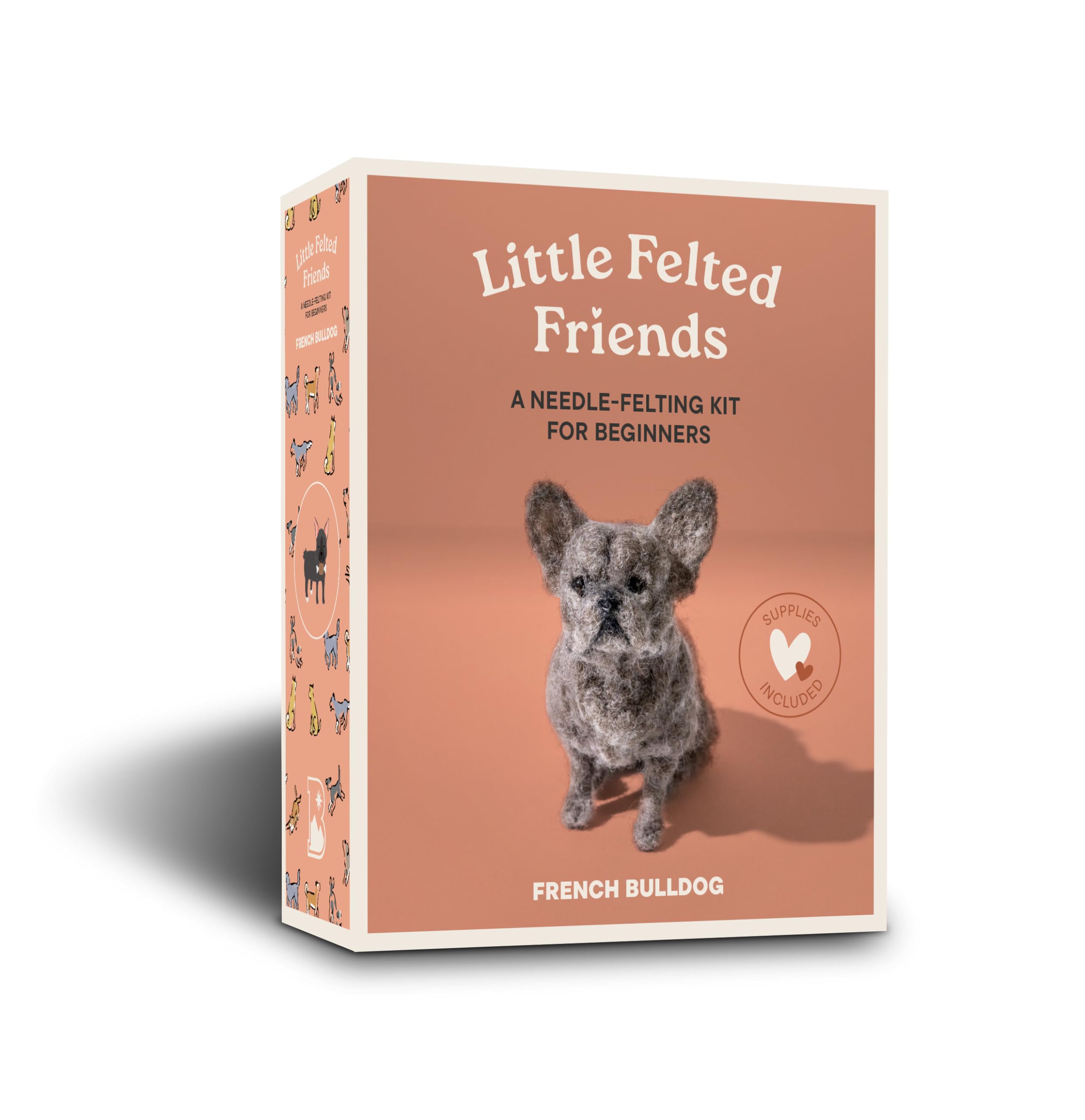 Little Felted Friends French Bulldog: Dog Needle-felting Beginner Kits With Needles, Wool, Supplies, and Instructions (Little Felted Friends: Needle-felting Kits for Beginners, 4)