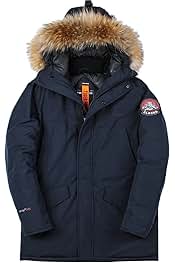 Mens parka with fur hood sale Clearance