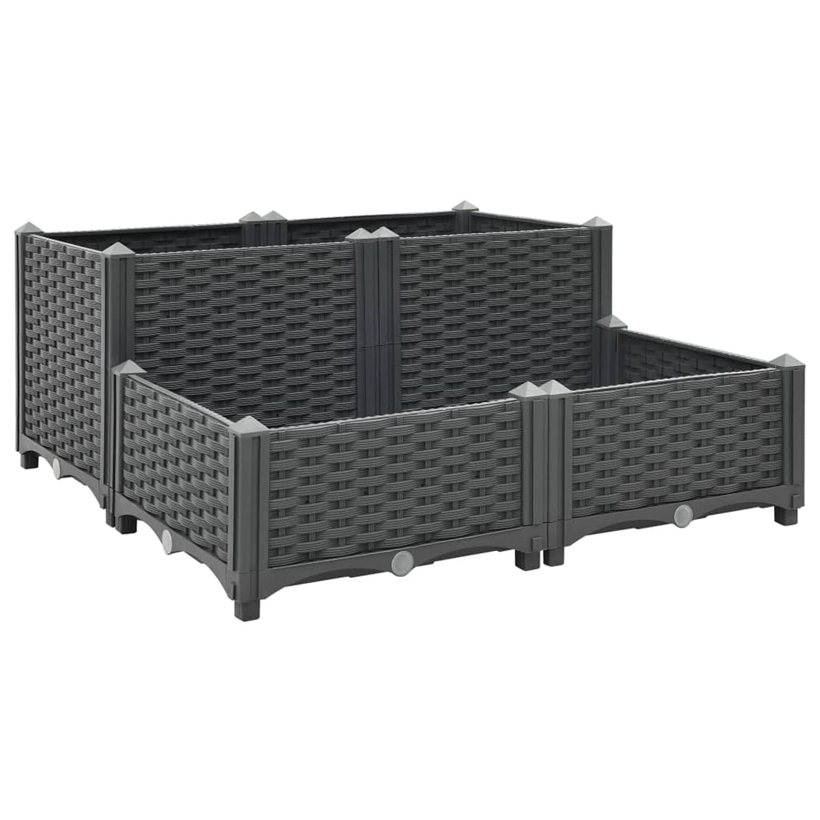 Arriate, Mesa De Cultivo, Huerto Domestico, Arriate De Jardín, Cultivo De Plantas Aromaticas, 80x80x38 cm Polipropileno