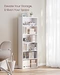 VASAGLE CUSTOS Collection - Bookshelf, 23.6 Inches Wide, 6-Tier Open Bookcase with Adjustable Storage Shelves, Floor Standing Unit, Cloud White ULBC166T14