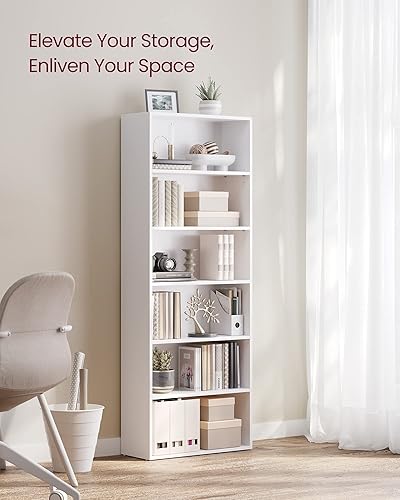 Miniatura 4 de VASAGLE CUSTOS Collection - Bookshelf, 6-Tier Bookcase, Book Shelf, Open Storage Shelf, 9.4 x 23.6 x 63.3 Inches, for Living Room, Home Office,