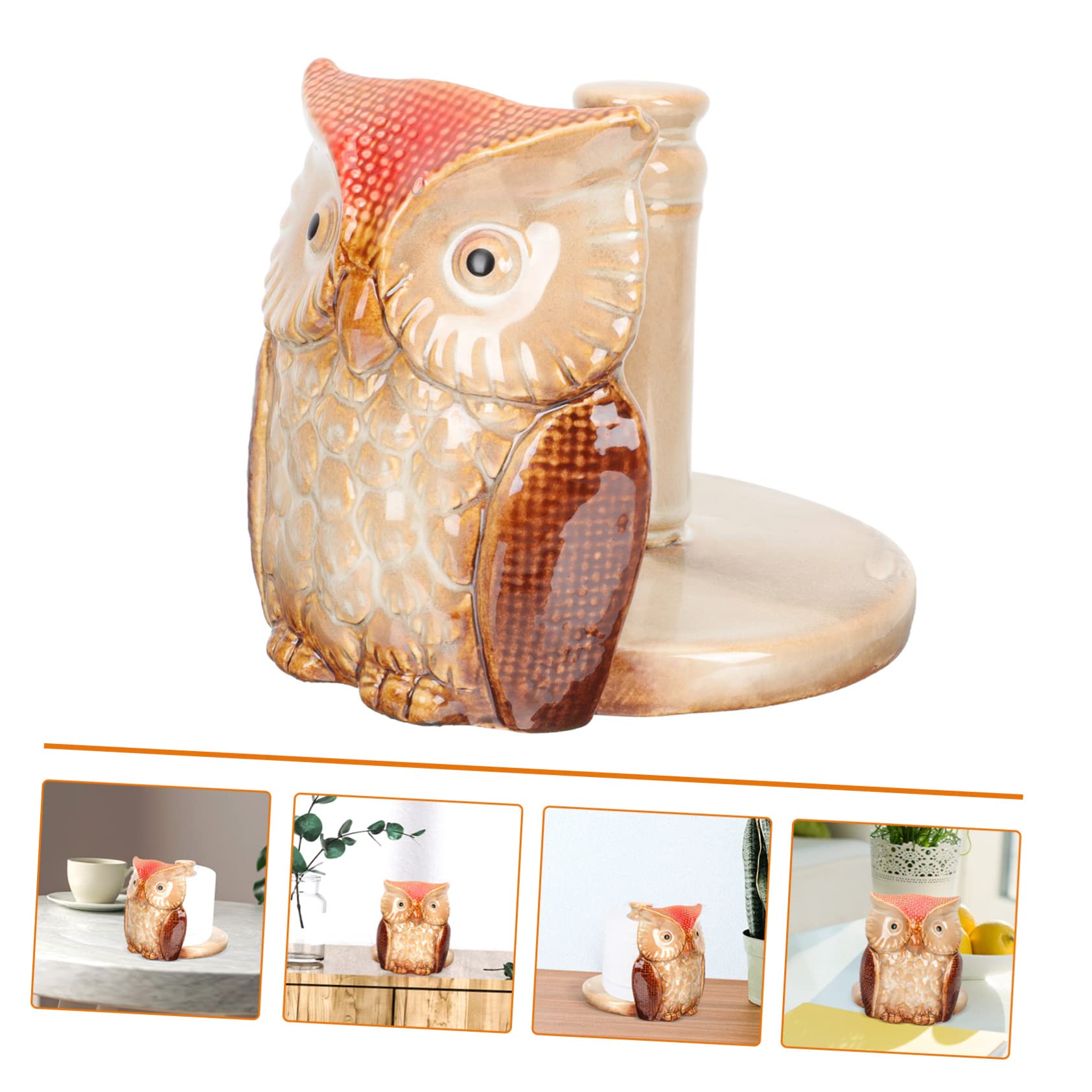 VILLCASE Portarotolo Di Carta Velina in Ceramica Forma Di Portarotolo Di Carta Per Scrivania Piano Di Della Cucina