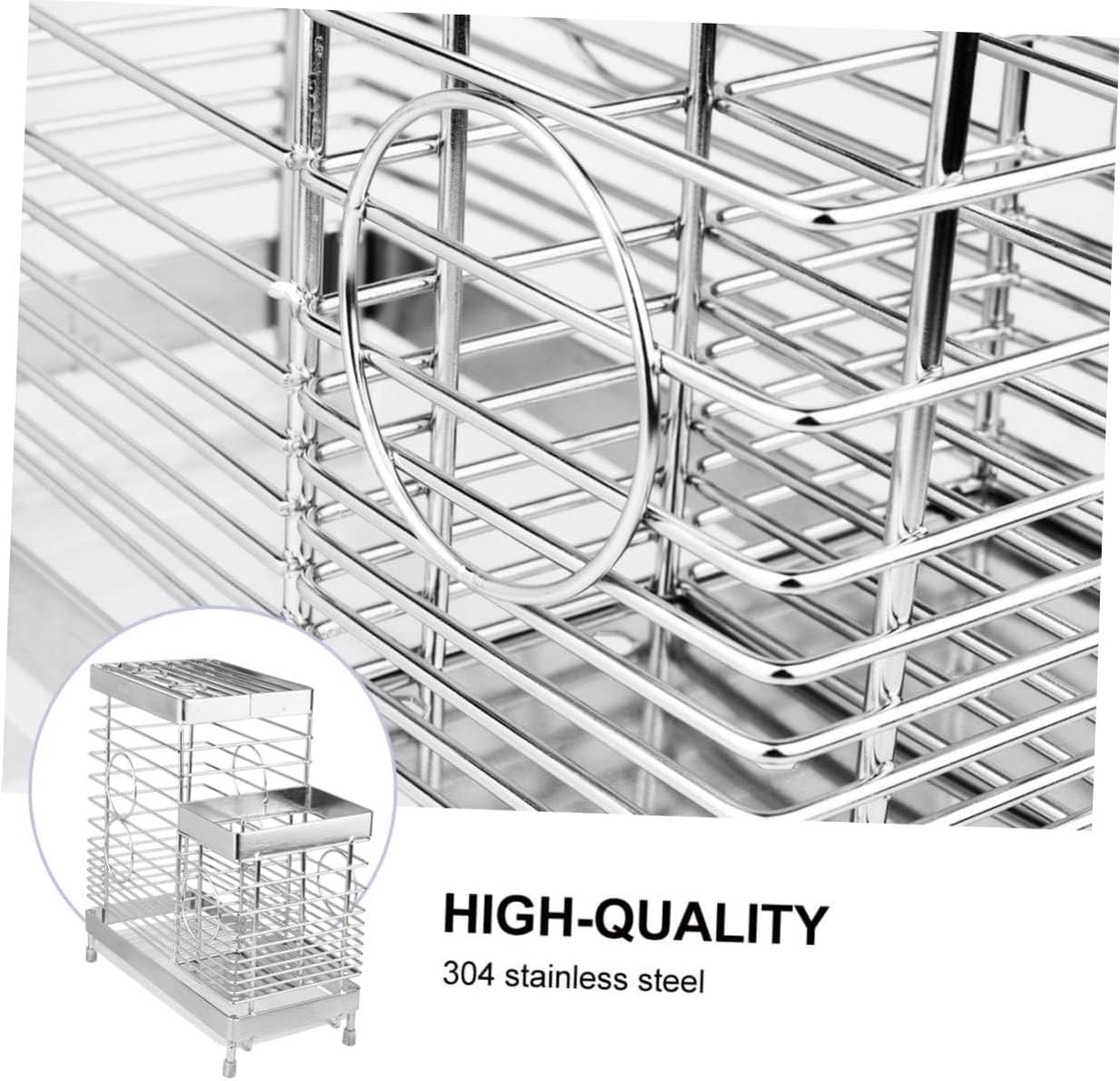 Multi-Function Stainless Steel Knife Rack and Utensil Holder Space-Saving Kitchen Organizer Cutlery Storage for Professional Chefs