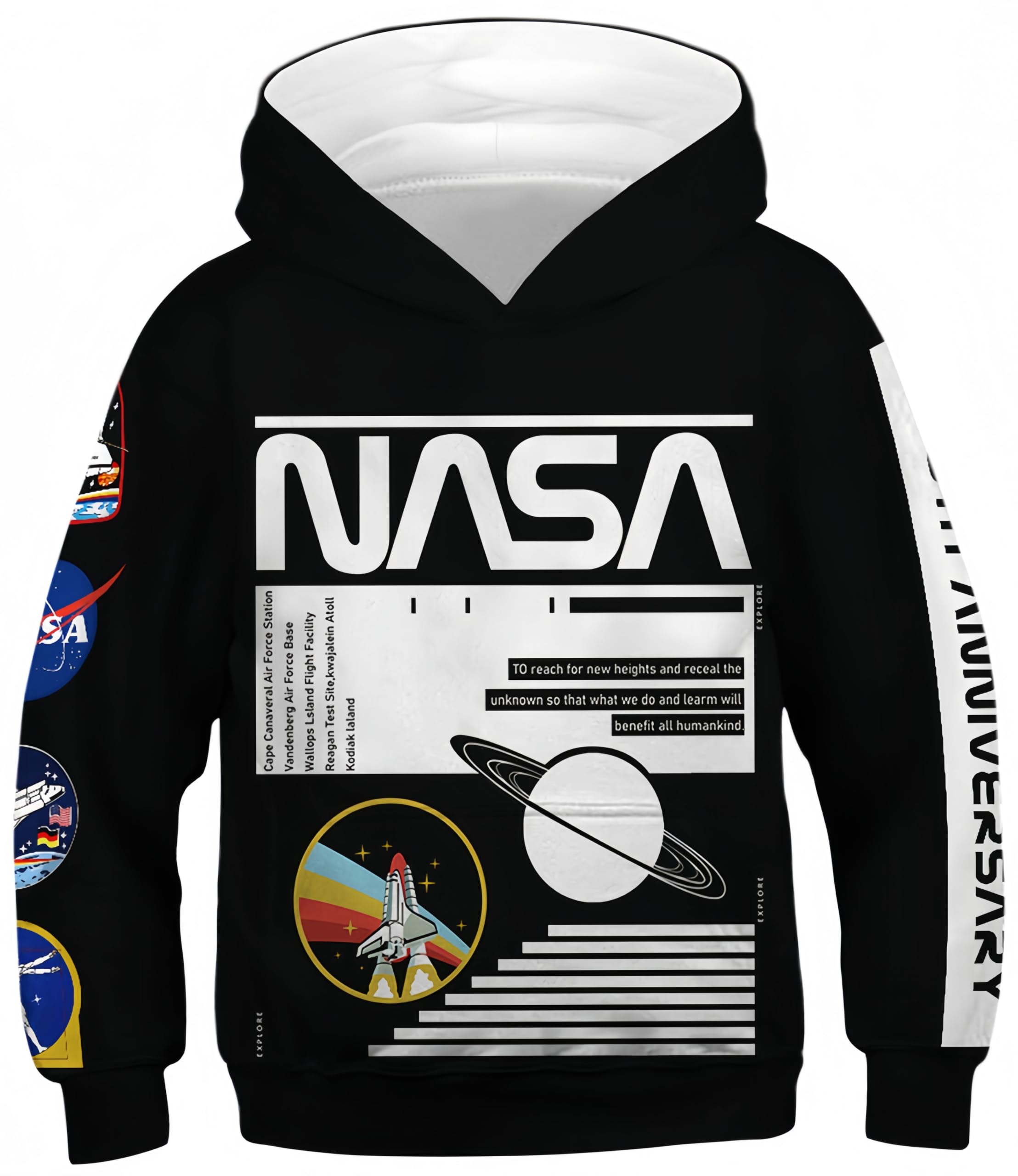 Ocean Plus Bambino Felpa con Cappuccio Manica Lunga Bambini e Ragazzi Stampa Digitale Unisex Poliestere Pullover Sweatshirt