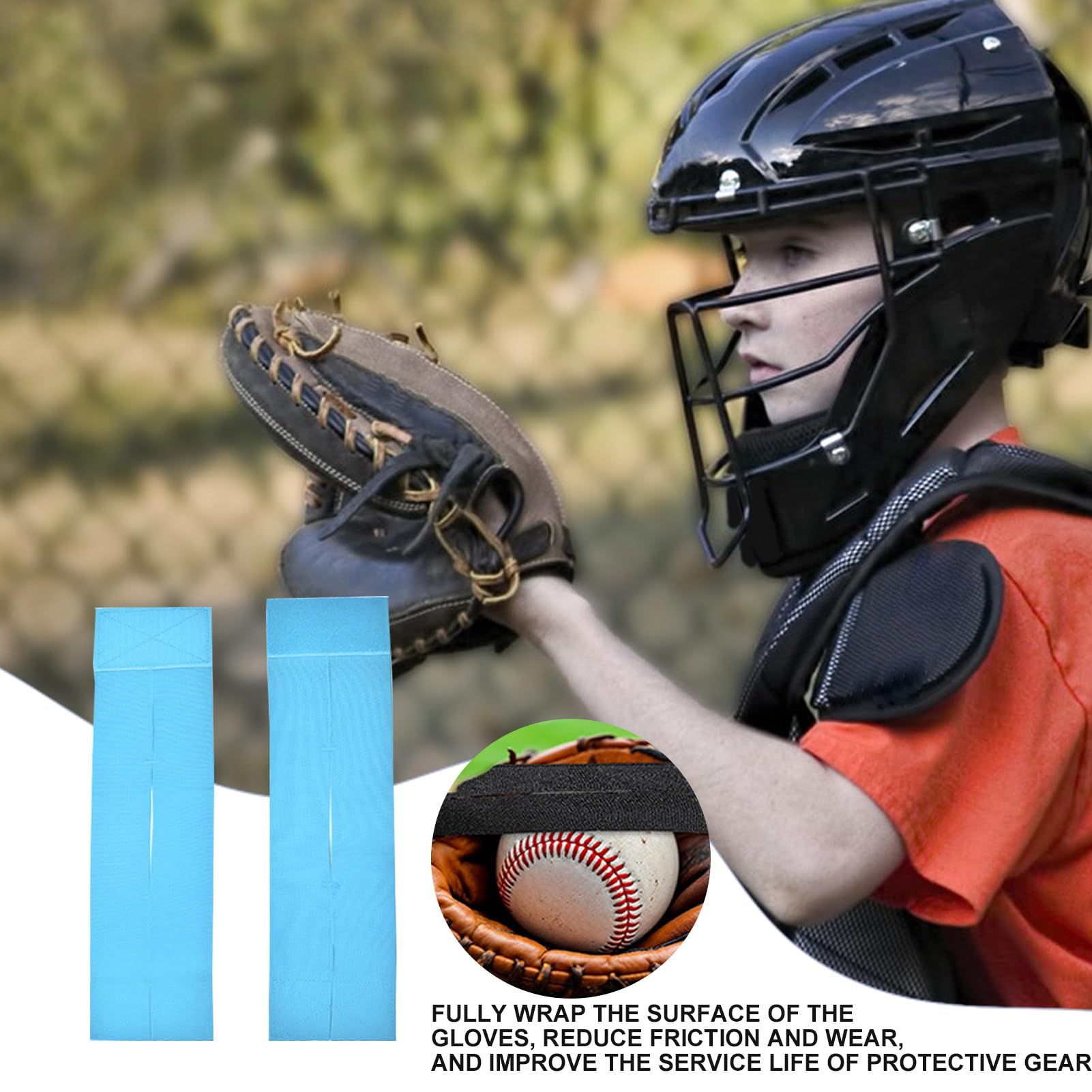 Glove Wrap Baseball - Boxing Hand Wraps with Elastic Band | Protector Strap Padding Band Accessories for Baseball Sports Catching Men Women Softball