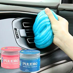 PULIDIKI Car Cleaning Gel for Car Detailing Kits Car Putty Auto Detailing Tools Car Interior Cleaner Car Cleaning Slime Car Accessories Keyboard Cleaner Blue Pink (2Pack)
