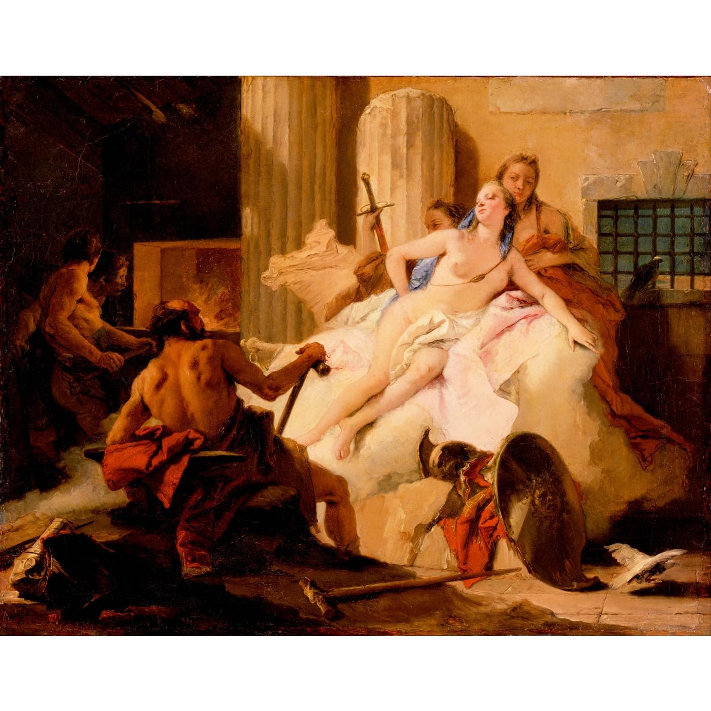 Impression sur toile grand format Tiepolo Vénus et Vulcan art décoratif durable - 2