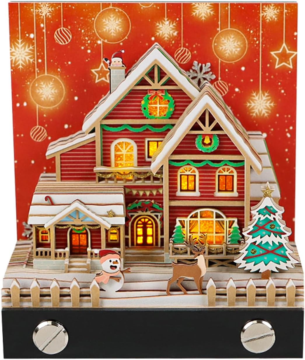 3D Calendar 2026,3D Memo Pad Time Piece Calendar 2026 Christmas House Creative Tear Away Paper Carving Art Notepad