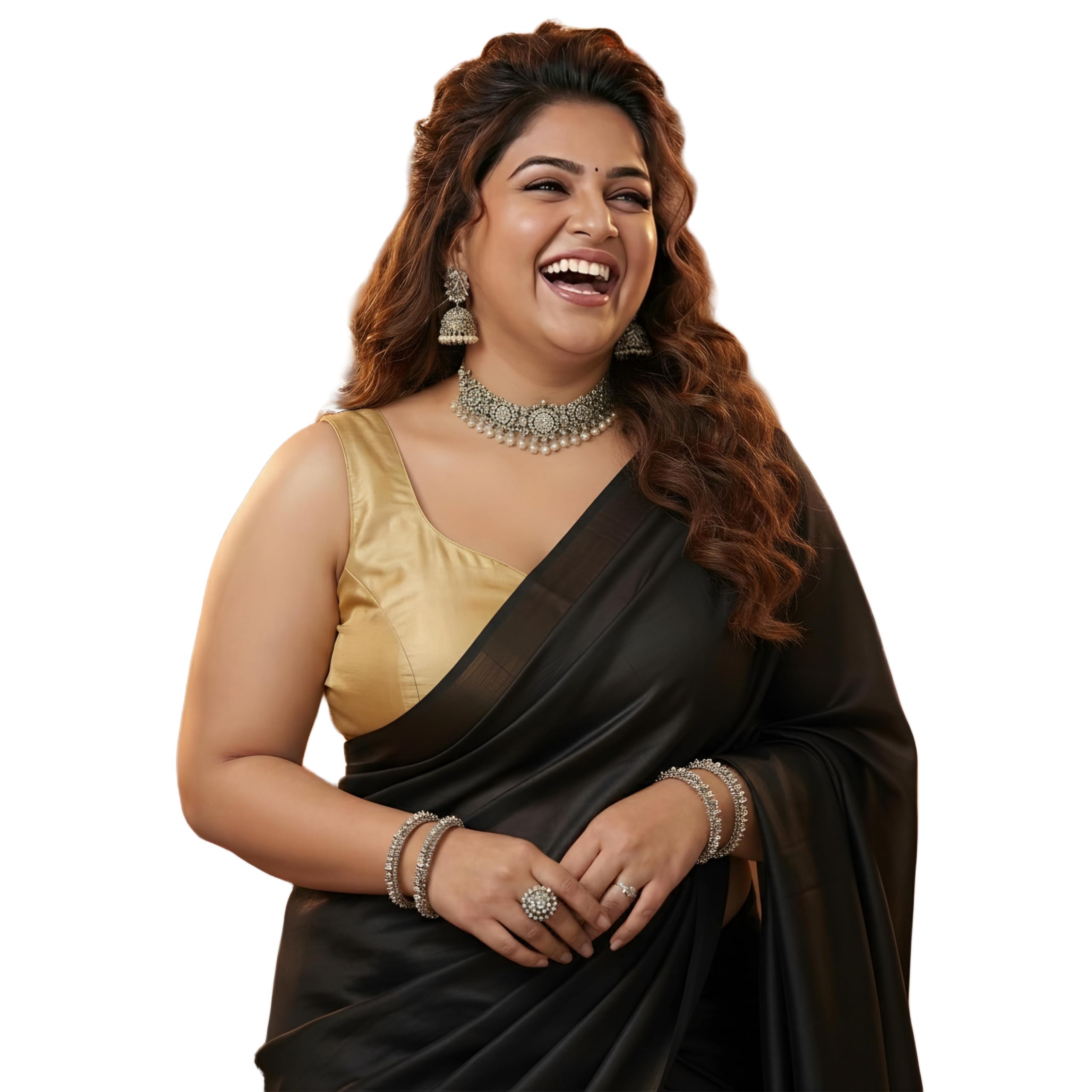 shri shyam creation Plus Size Women’s South Silk Sleeveless Choli with Padded Elegance | Readymade Saree Blouse | Festive Fits Up to 48 Bust and Margin Provided-picture-12