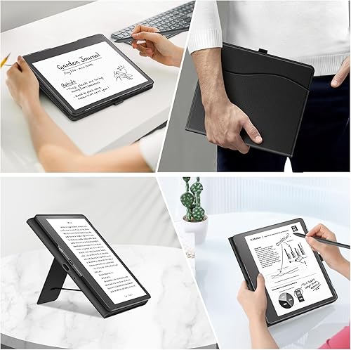 Miniatura 5 de Fintie Funda con soporte para Kindle Scribe (lanzado en 2022) de 10.2 pulgadas, funda de piel sintética de alta calidad, función de apagado y