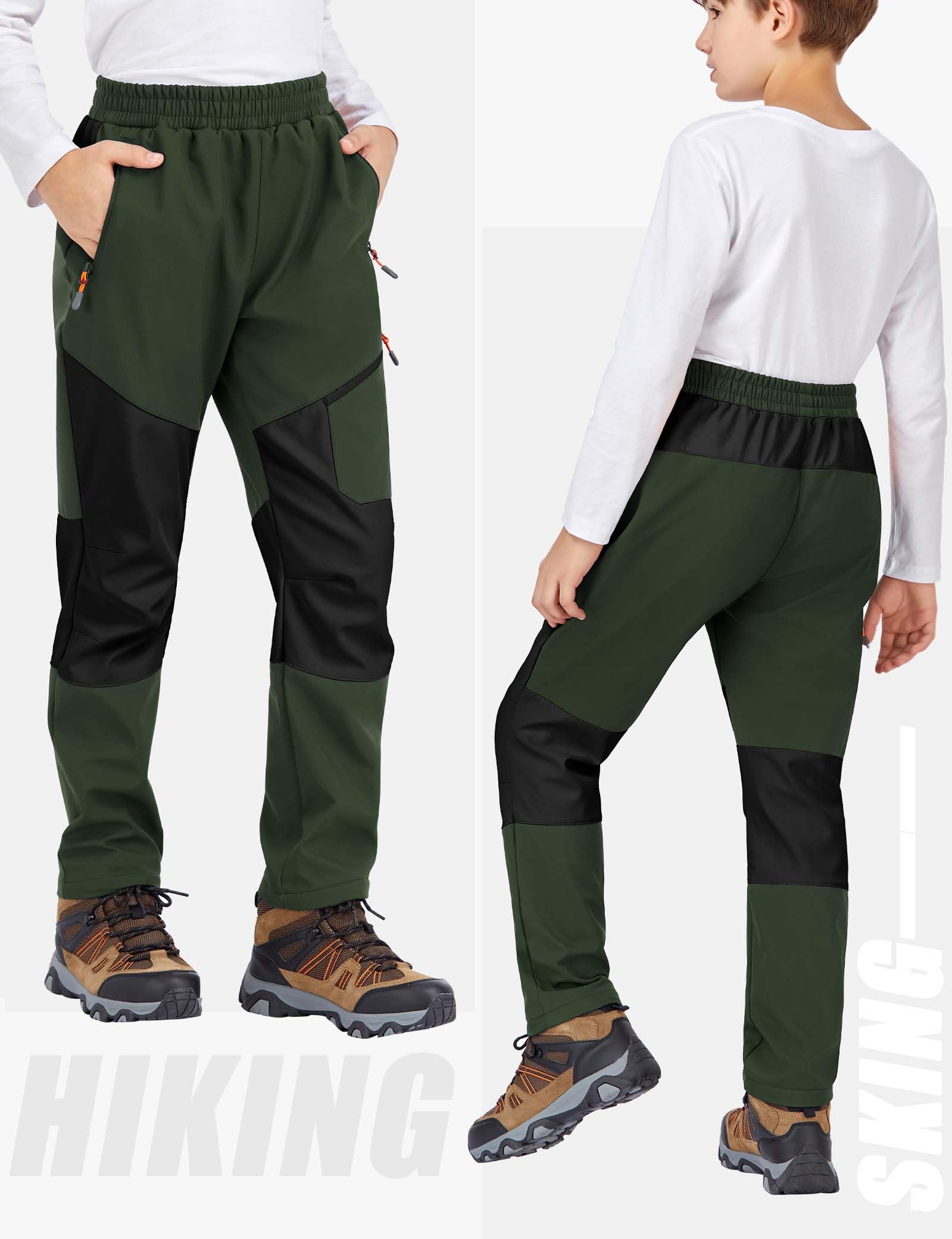 Pantalones de cáscara Blanda para niños Pantalones de esquí Forrados para niños Pantalones de Calentamiento para niños Pantalones esquí para niños Pantalones de esquí a Prueba de Viento