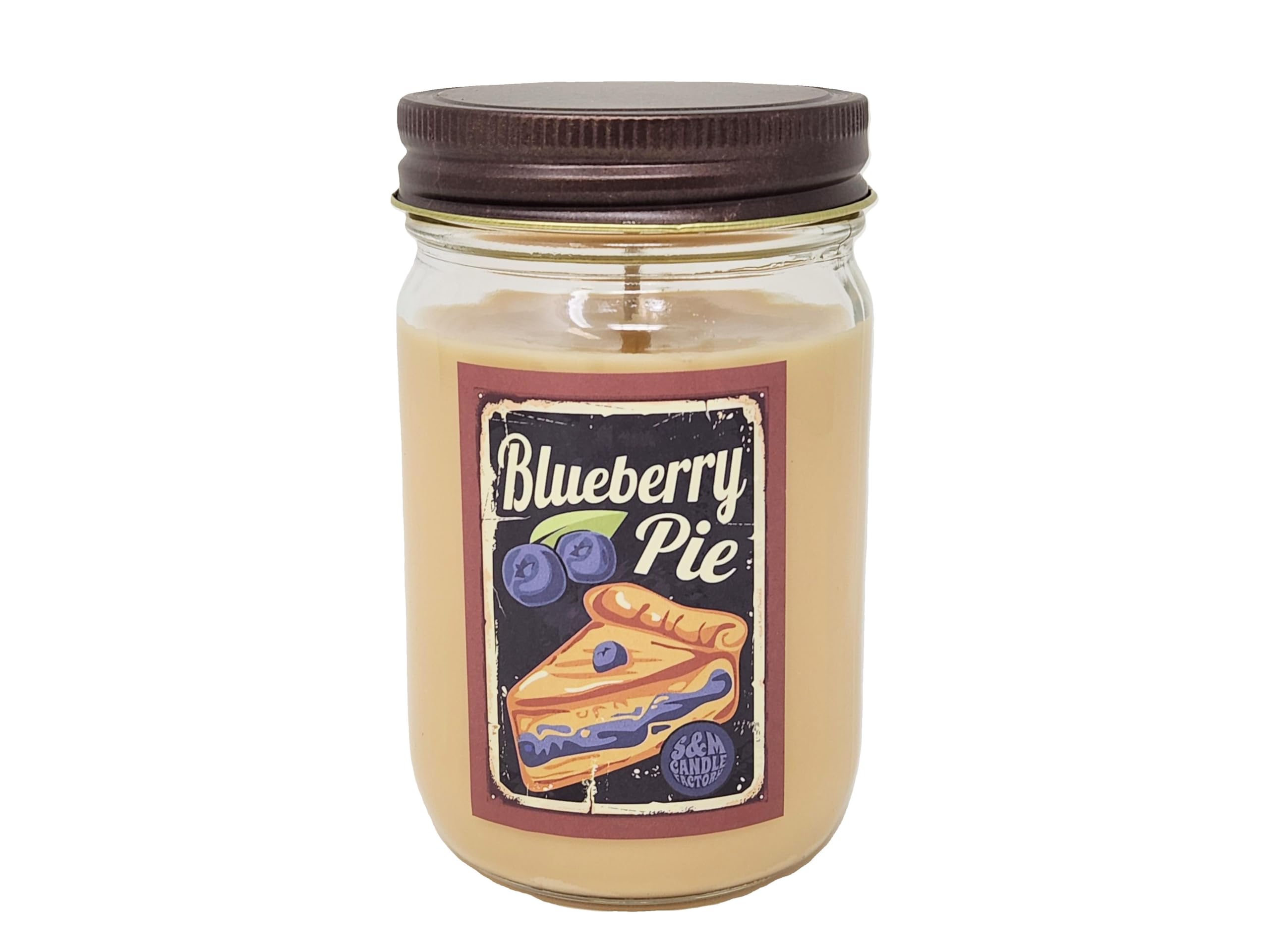 Amazon.co.jp: Blueberry Pie Candle ~ 天然プレミアムソイ香り付き