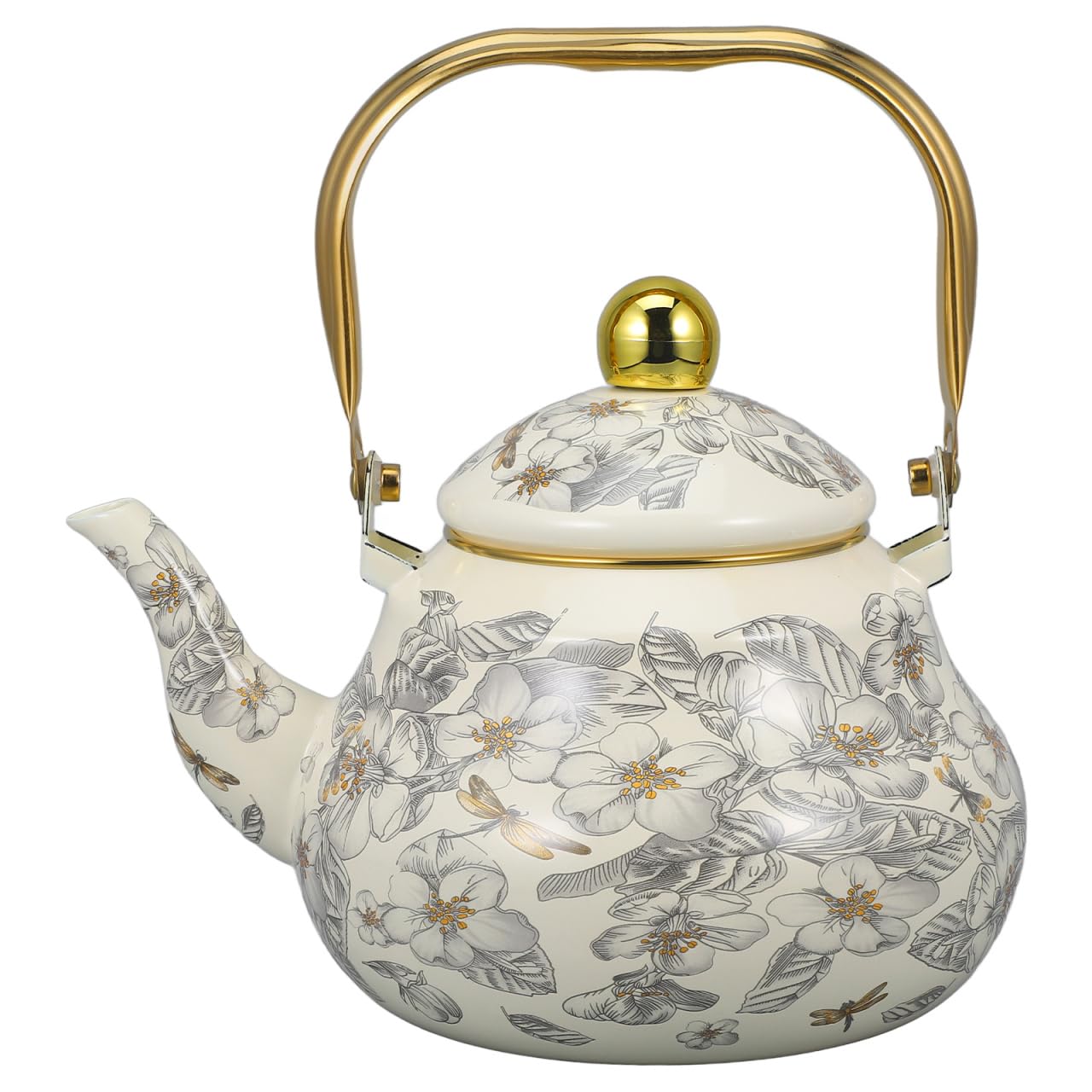 Amazon.com: Cabilock 2.1 Quart Vintage Enamel Tea Kettle-Enamel