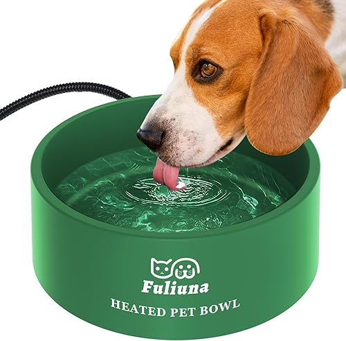 Cuenco térmico para mascotas con cable resistente a los masticables, cuenco térmico que proporciona agua potable en invierno para perros, gatos,