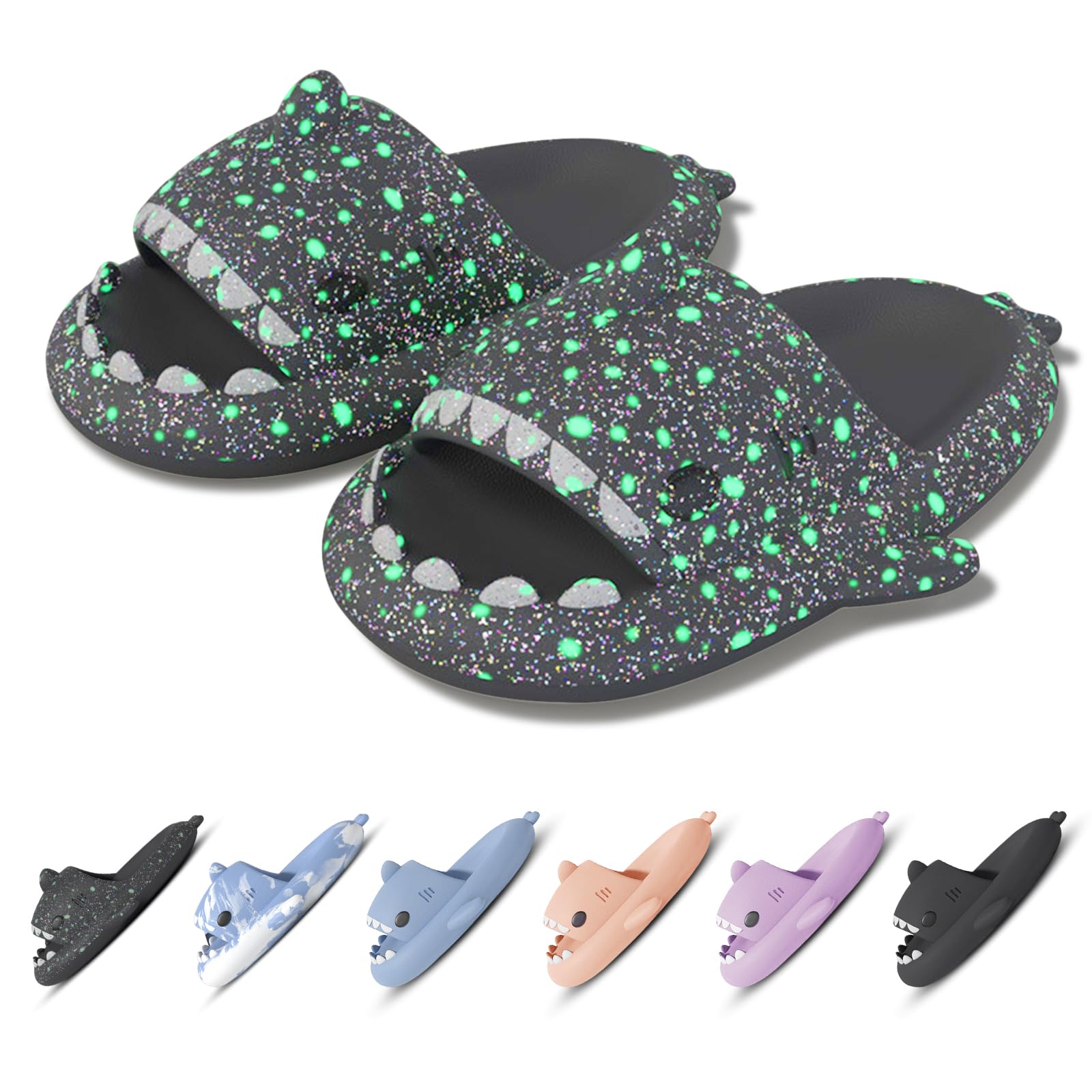 OEAK Chanclas Tiburon Niños Adultos Sharky Chanclas Mujer Hombre Verano Casa Comodas Chanclas Playa Mujer Antideslizantes Zapatillas Tiburon Piscina Ducha Originales Divertidas