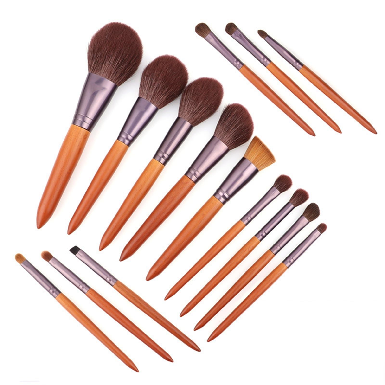 Make-up Pinsel Set 15 stück Von Make-Up Pinsel Set Volle Pulver Foundation Make-up Professional(Braun)