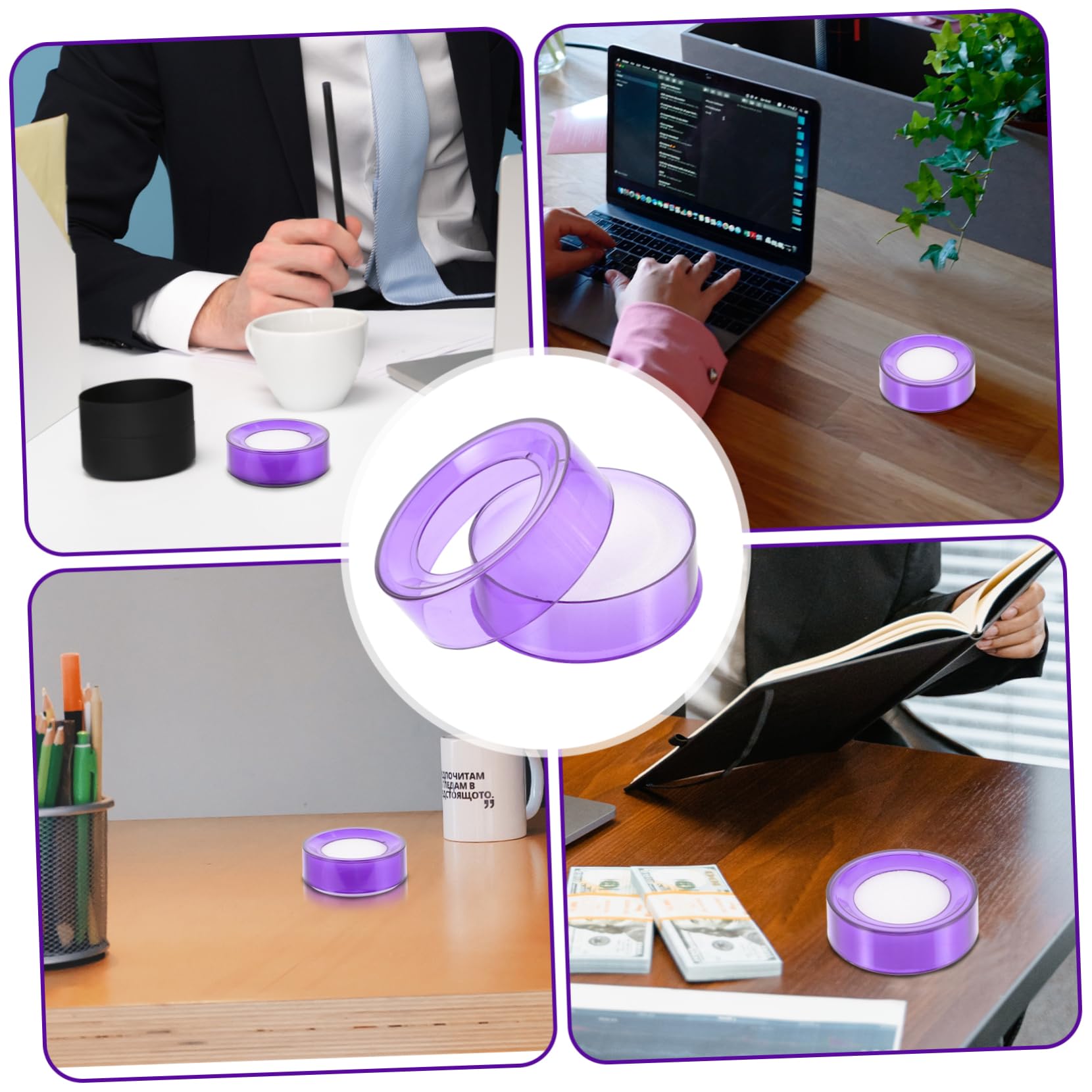 6pièces Lot de Éponges Humidifiantes pour Doigts Outil Doux Odeur pour Compter Papiers Et Billets Améliore Efficacité Au Travail