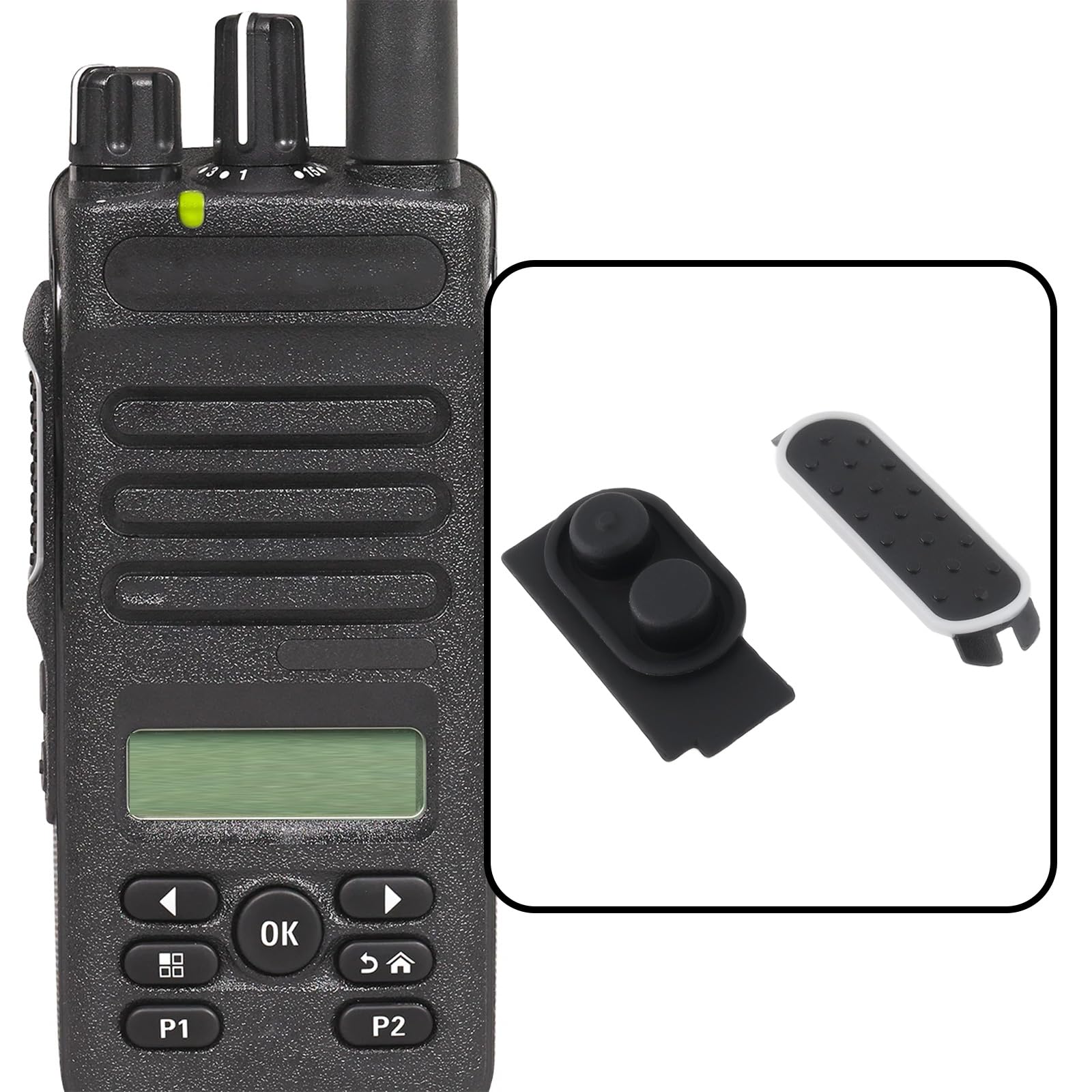 Briny River 1 Set Launch Talk PTT Button PTT-XPR3500E Compatible with Motorola XPR3500e XiR P6600i XiR P6620i DEP570e XPR3300e - Image 2
