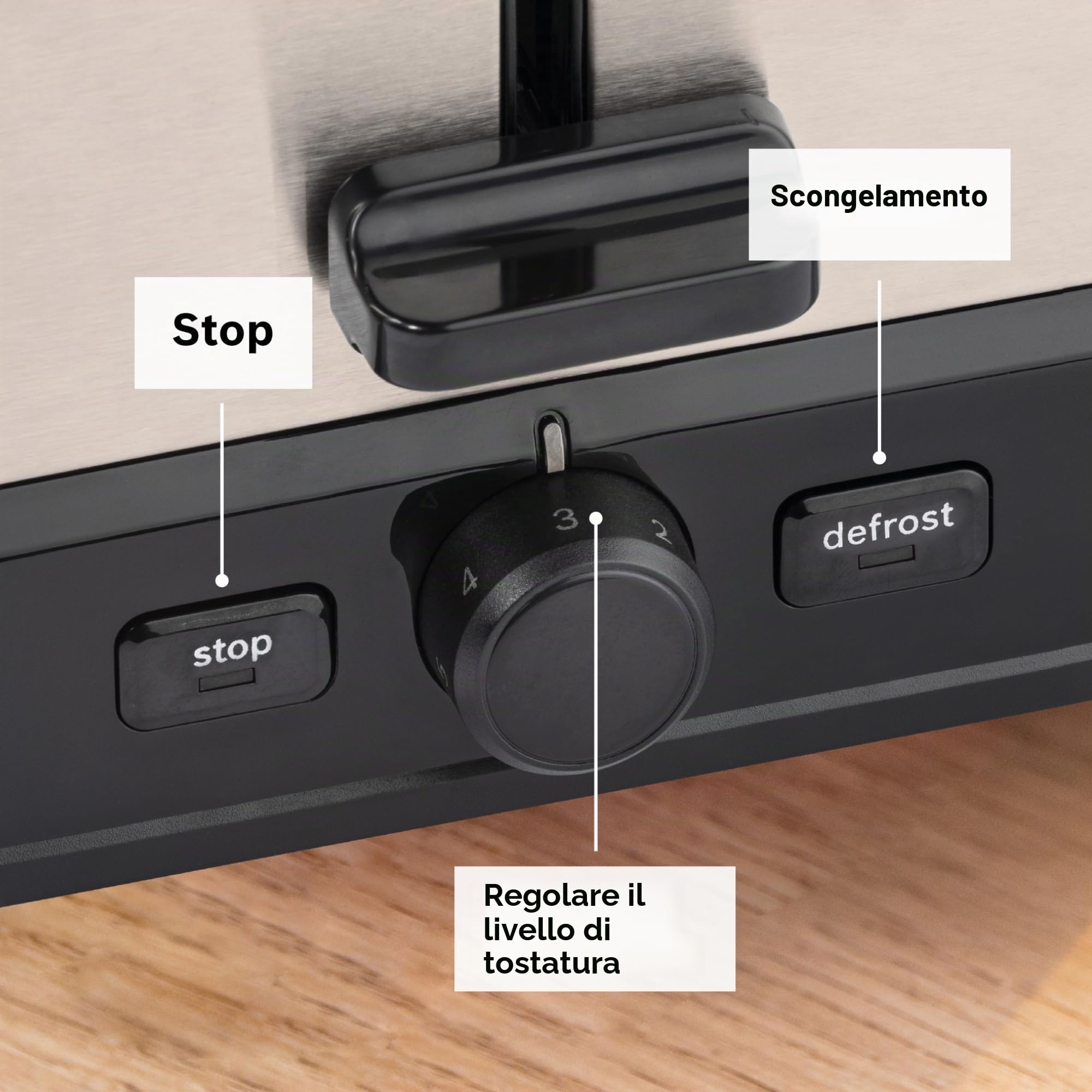 Bosch MyMoment TAT6M420 - Tostapane pieghevole rimovibile, con funzione di scongelamento, spegnimento automatico, funzione sollevamento, centraggio del pane, ideale per 2 fette, 800 Watt, in acciaio