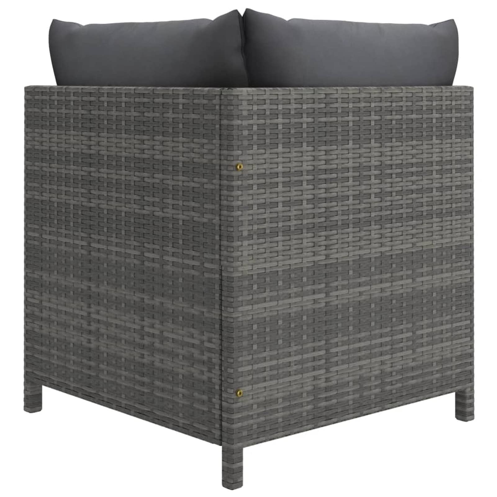 Lechnical Salotto da Giardino Divanetto Esterno Set Set Divani da Giardino Divano da Divani da Giardino Set Divani da Giardino 4 pz con Cuscini in Polyrattan Grigio b