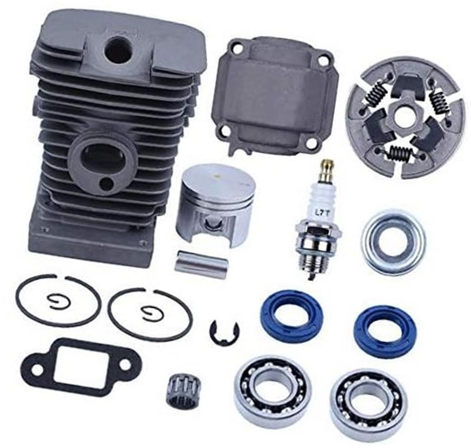 38mm Cylinder Tłok Sprzęgło Zespół Łożyska, dla STIHL, 017 018 MS180 MS170 MS 170 180 Piła łańcuchowa z Uszczelką Oleju Świecy Zapłonowej Uszczelka Tłumika świeca zapłonowa do podkaszarki