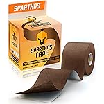 Sparthos Kinesiology Tape - Incredible Support for Athletic Sports and Recovery - Free Kinesio Taping Guide! - Rocktape Breast Waterproof Rock Boob Bra Gold Lift Tapes - Uncut (Hickory Brown)