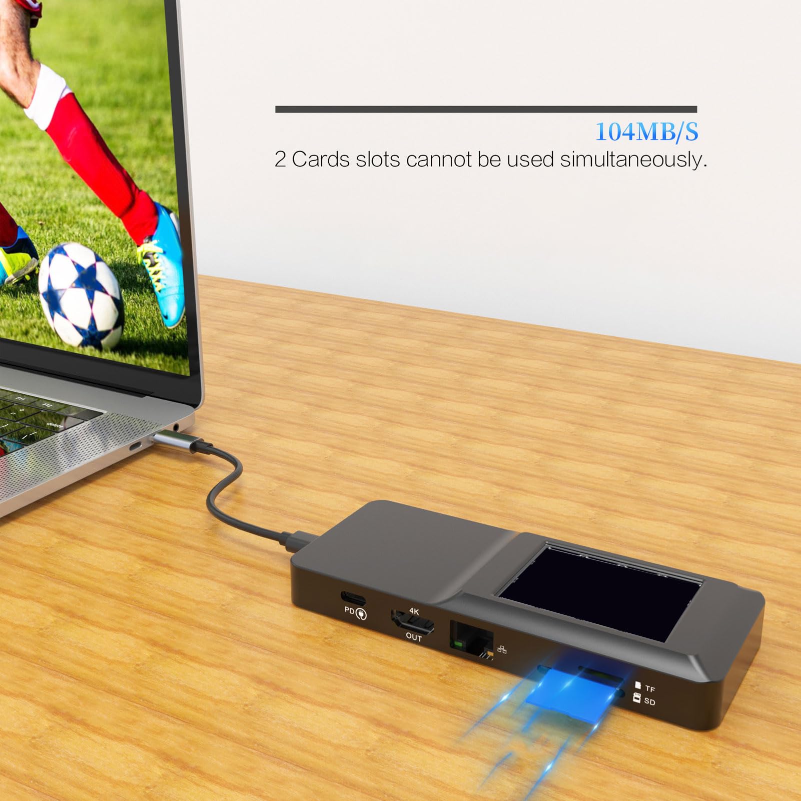 Hub USB C 8 W 1 do Odtwarzacza Stream Deck, 4K HDMI, RJ45, 100 W PD, Stacja Dokująca USB 3.0 z Czytnikiem Kart do MacBooka, MateBooka Pro i Dell