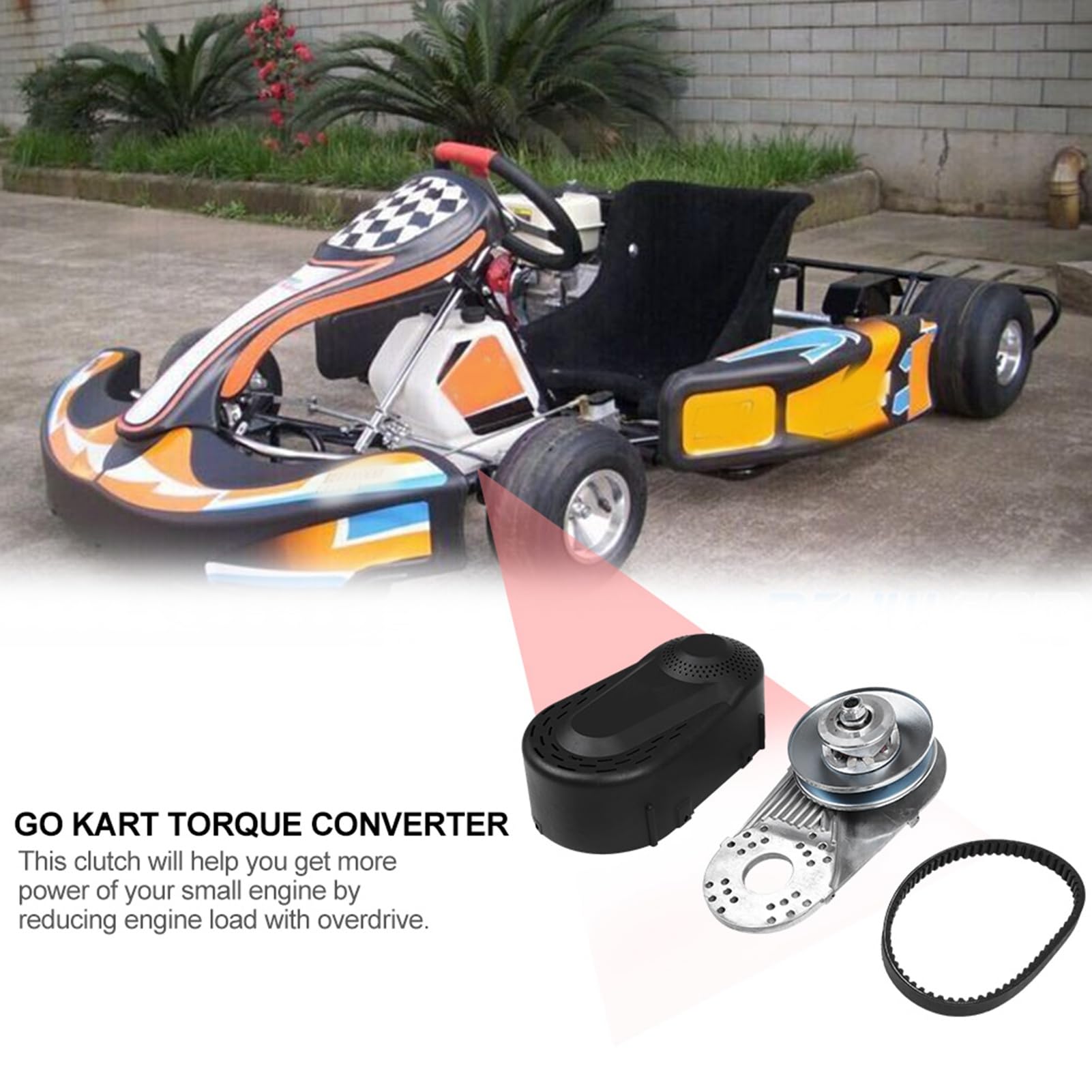 Generic Go Kart Convertitore di Coppia Set Frizione Assemblaggio Potente Kit di Sostituzione per Mini Moto e Piccoli Motori